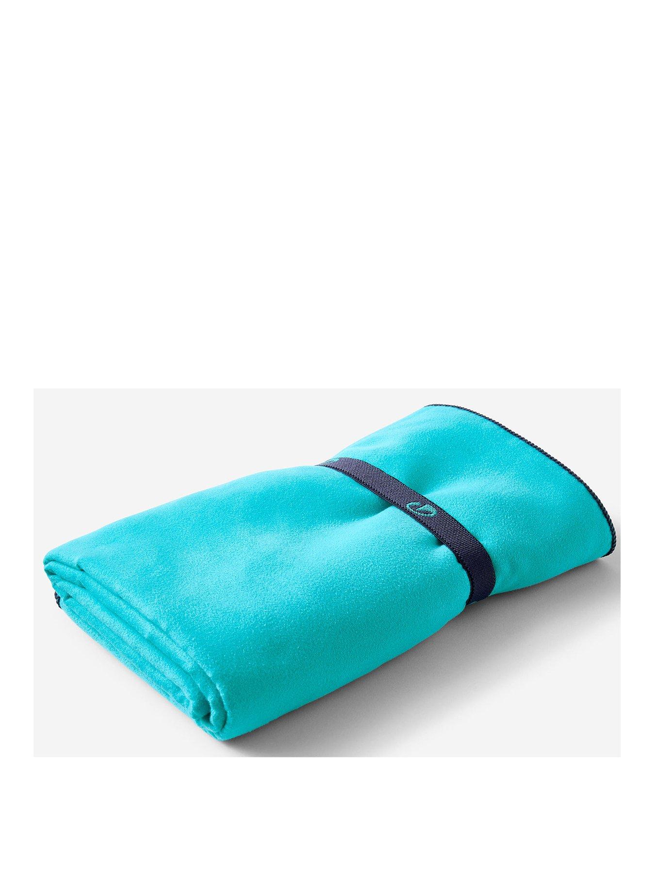  image of decathlon-microfibre-swimming-towel-size-l-80-x-130-cm-bluegreen