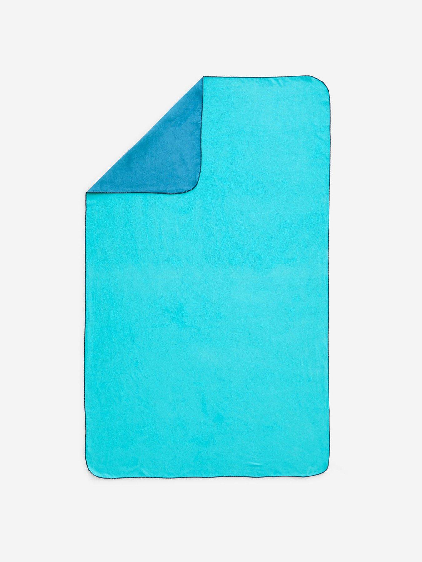  image of decathlon-microfibre-swimming-towel-size-l-80-x-130-cm-bluegreen