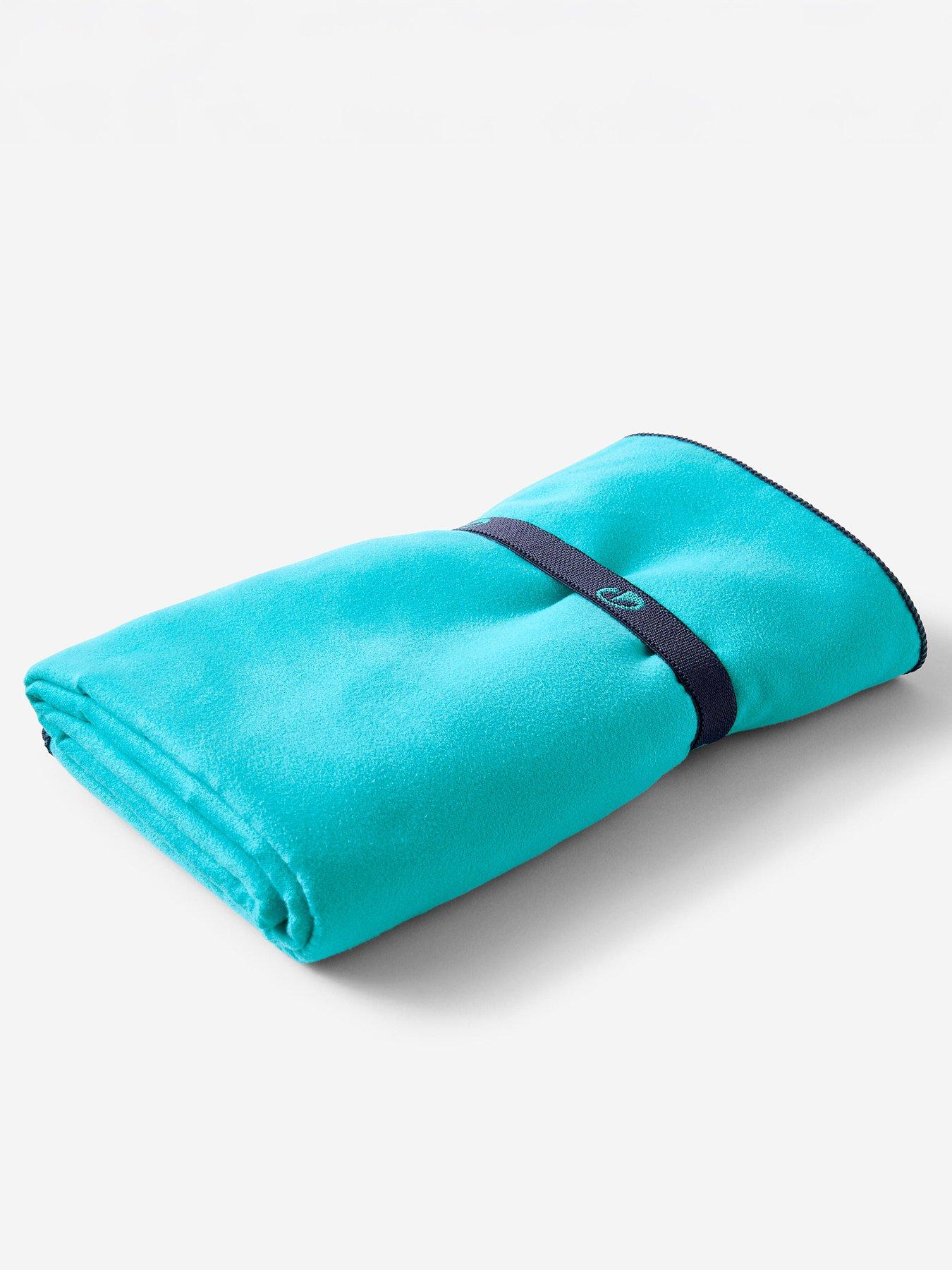  image of decathlon-microfibre-swimming-towel-size-l-80-x-130-cm-bluegreen