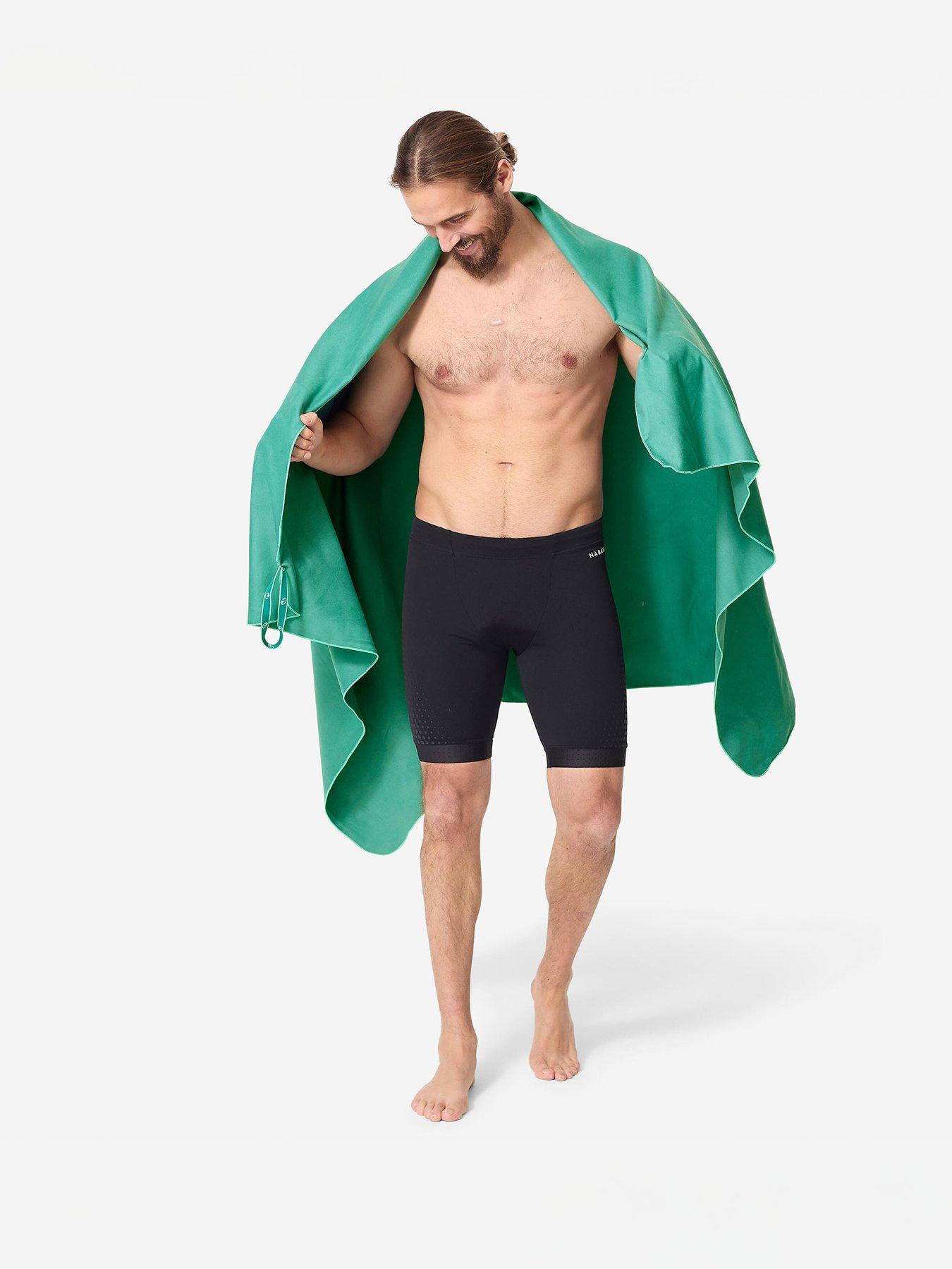  image of decathlon-microfibre-swimming-towel-size-xl-110-x-175-cm-green