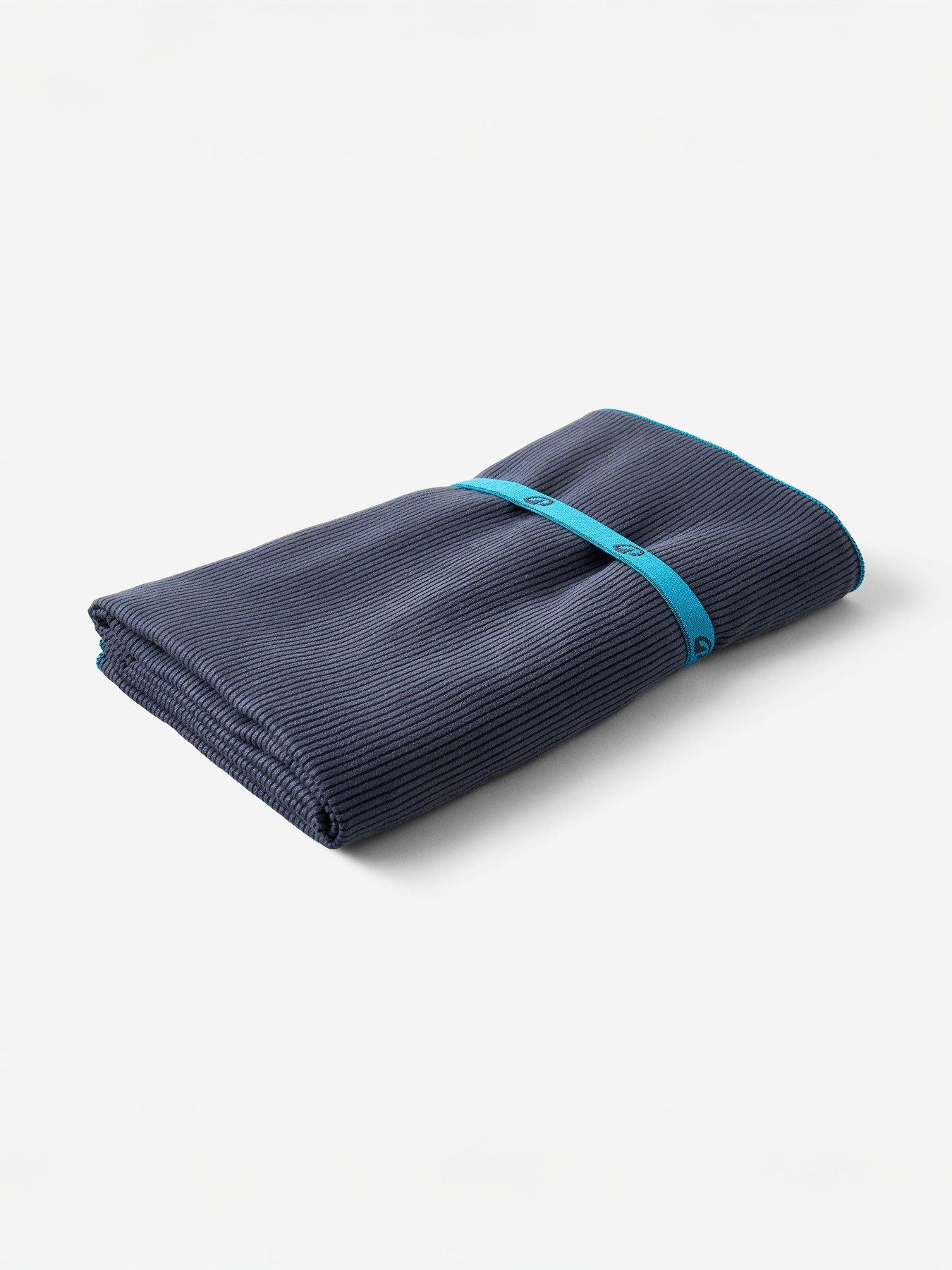 image of decathlon-microfibre-swimming-towel-size-xl-110-x-175-cm-striped-dark-blue