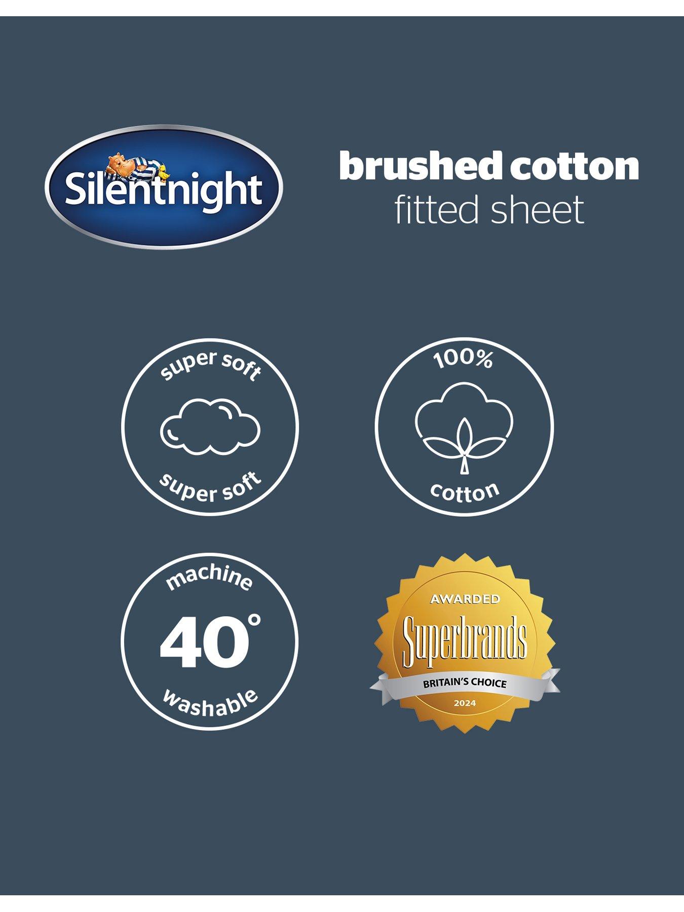  image of silentnight-100-brushed-cotton-fitted-sheet