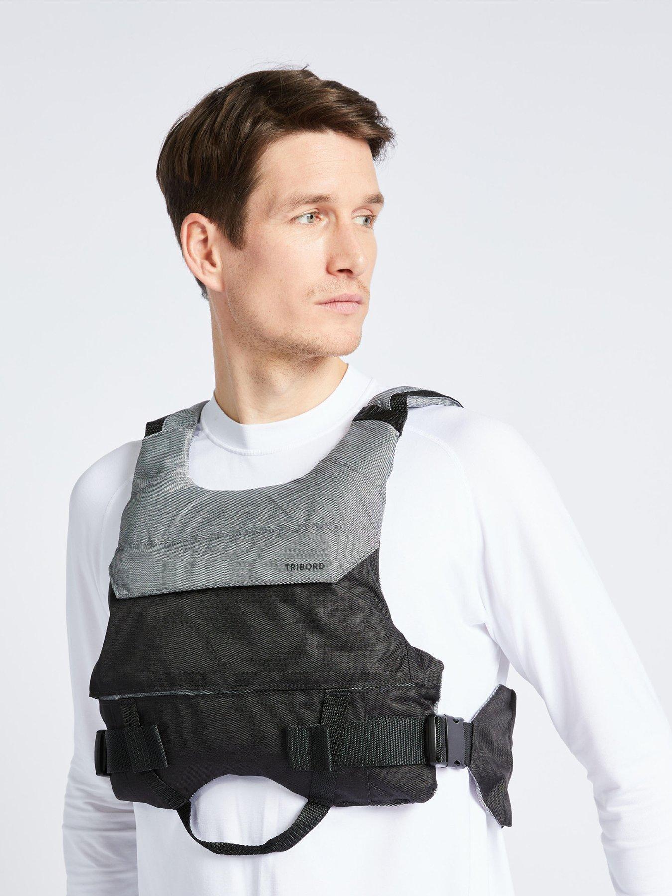  image of decathlon-buoyancy-life-jacket-50-newtons-for-sailing-black