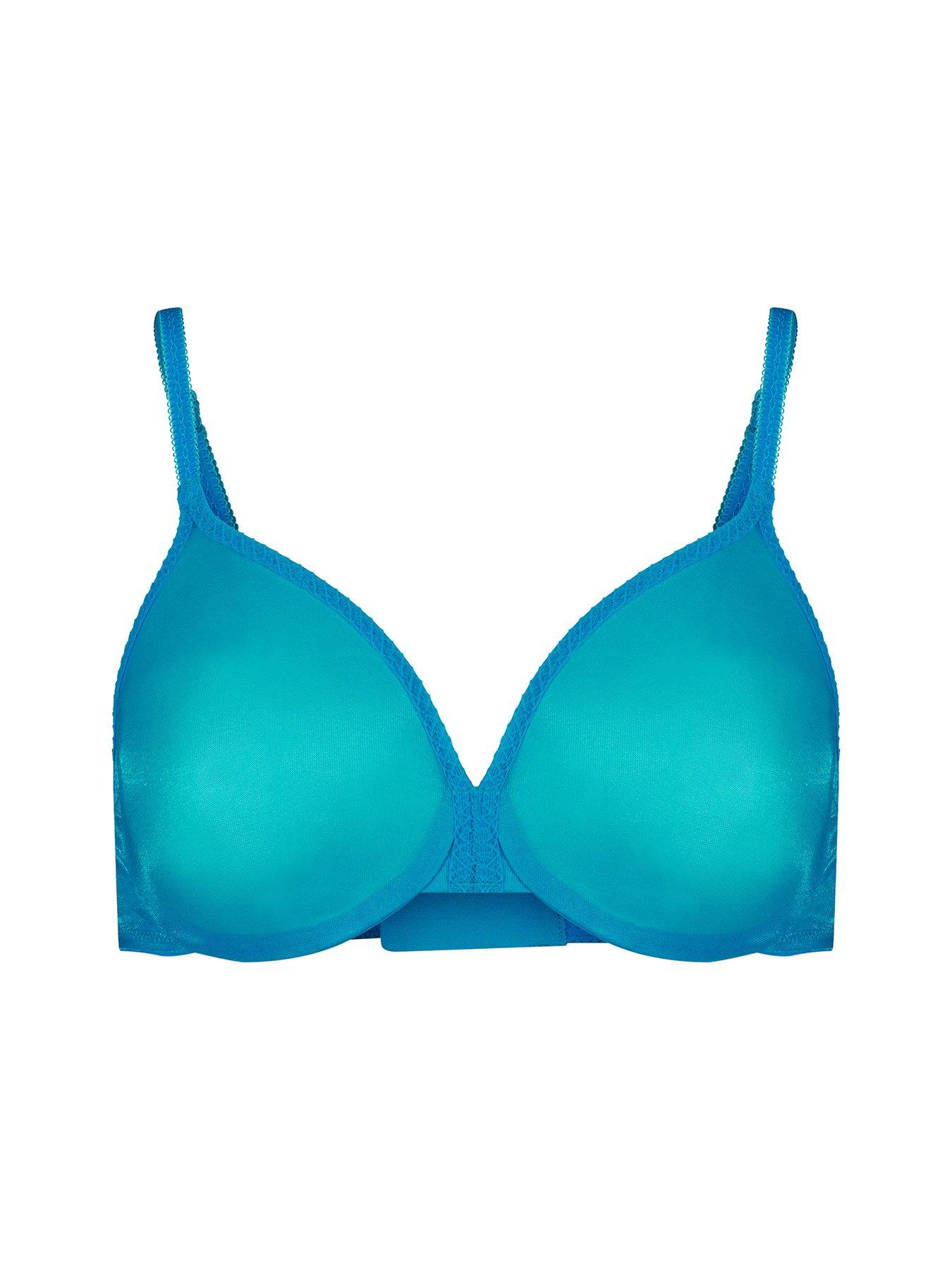  image of gossard-glossies-sheer-bra-atomic-blue