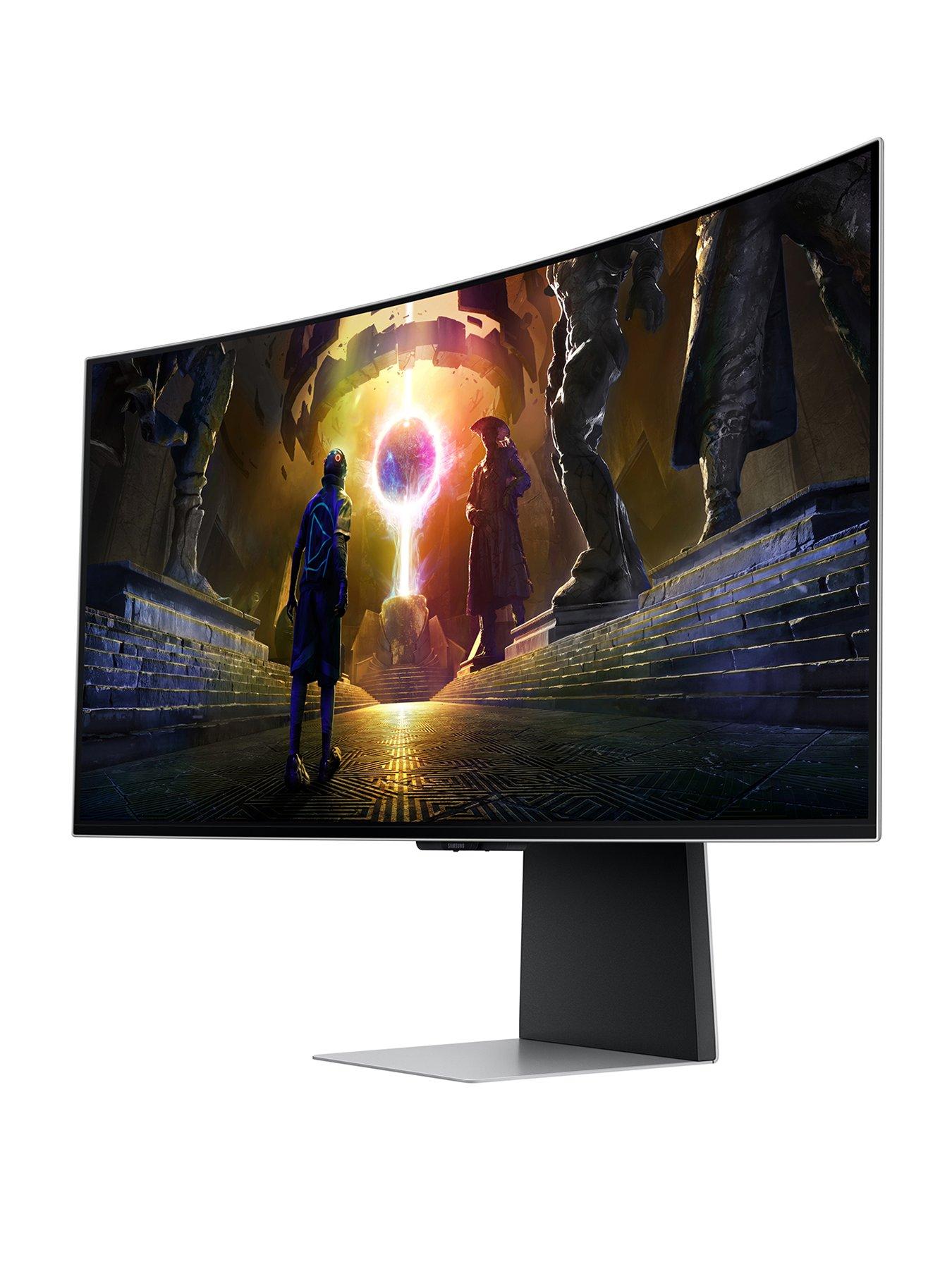 stillFront image of samsung-odyssey-gaming-oled-g8-ls34dg850suxxu-curved-gaming-monitor-34in-uwqhd-3440x1440-003ms-175hz