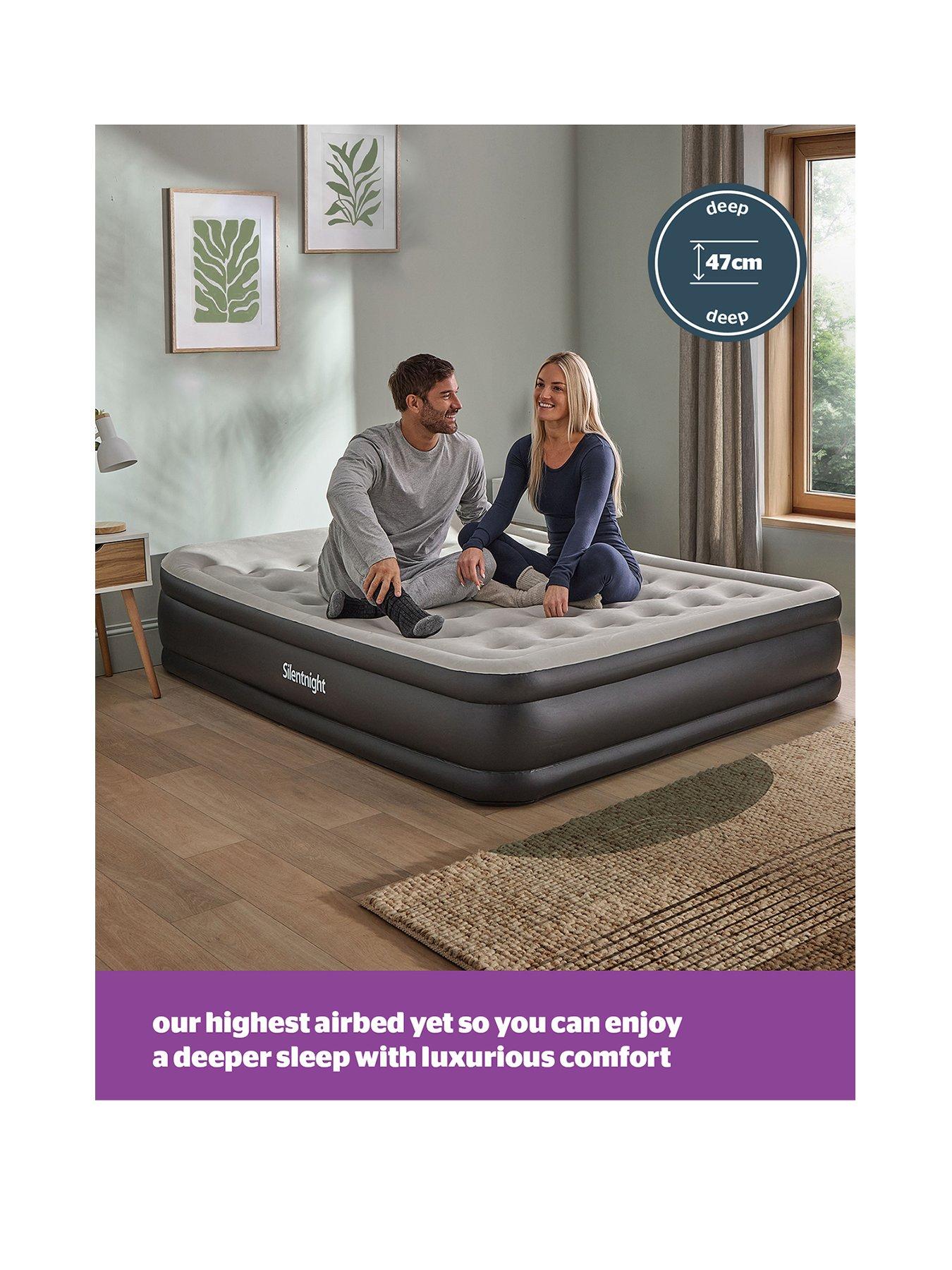  image of silentnight-camping-collection-ultimate-deep-sleep-flocked-airbed-built-in-electric-pump-extra-deep-king-size