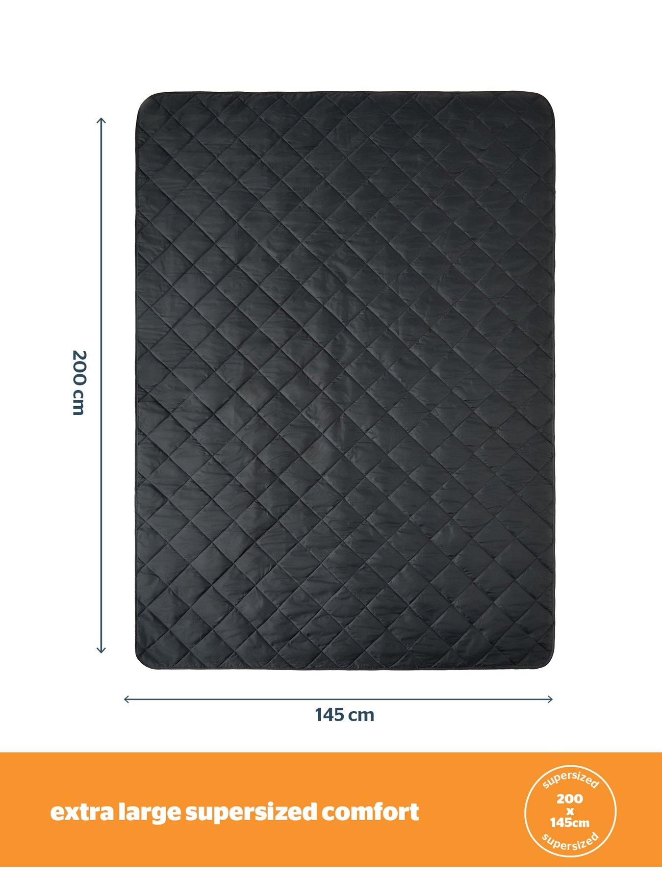  image of silentnight-camping-collection-quilted-water-resistant-200cm-x-145cm-travel-blanket-black