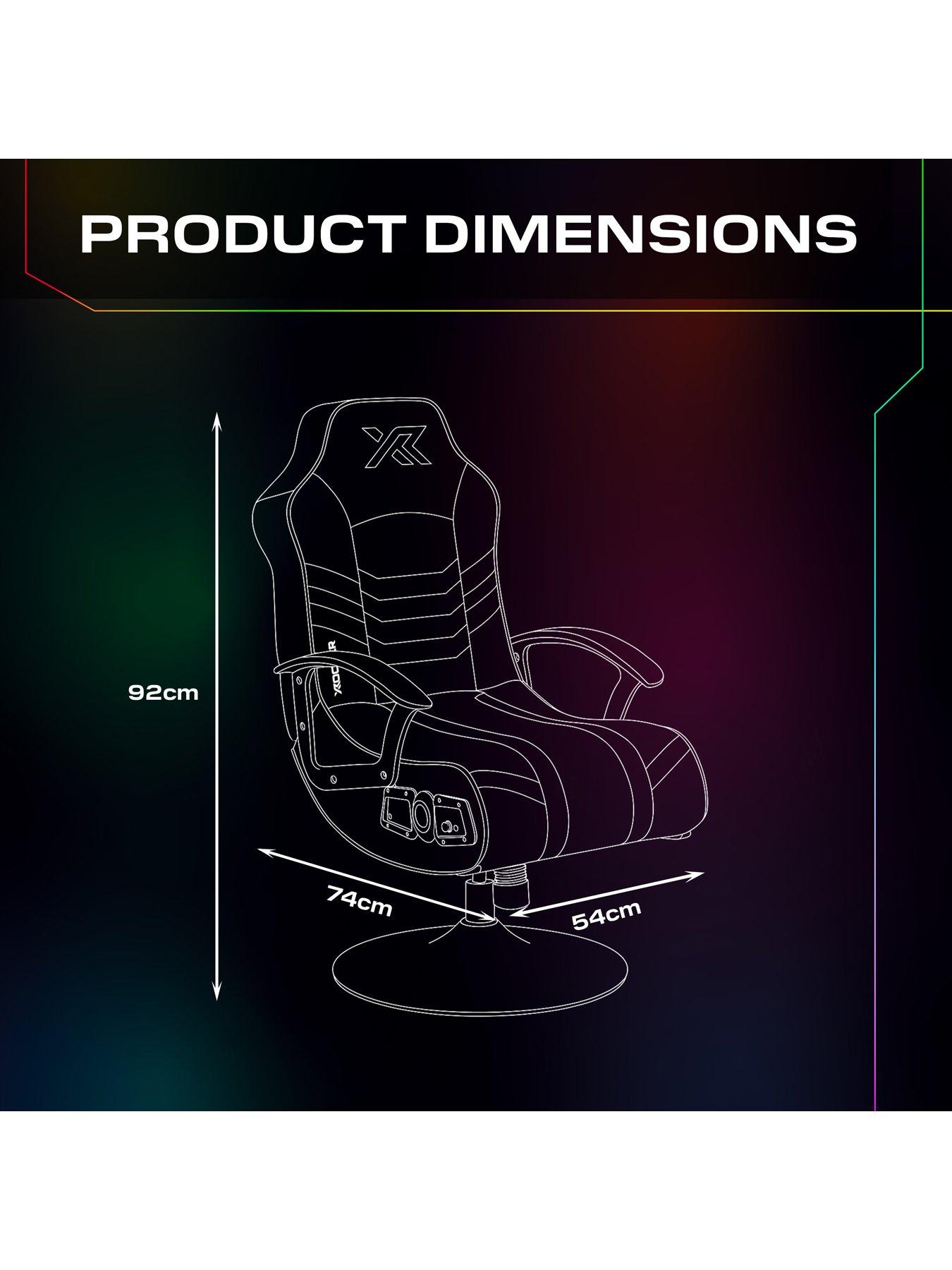 Image 7 of 7 of X Rocker Aries RGB Stereo Audio Pedestal Gaming chair with App-Controlled RGB light