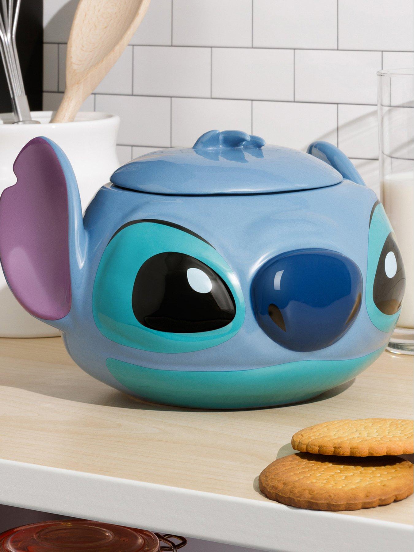 undefined Stitch Cookie Jar - Officially Licensed Disney Shaped Container With Lid, Ideal For Storage, Novelty Disney Kitchenware