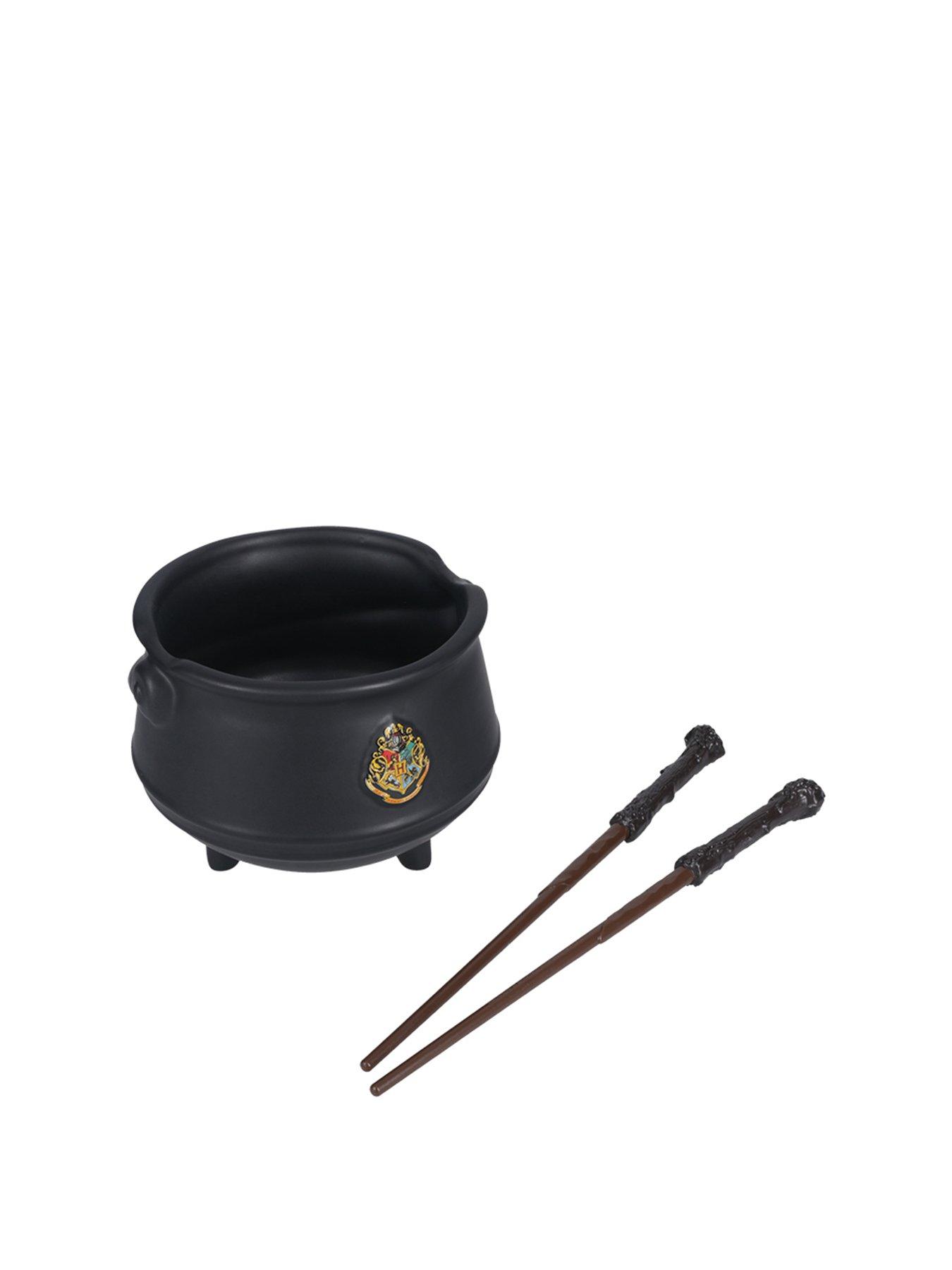  image of harry-potter-hogwarts-cauldron-ramen-set-officially-licensed-merchandise-noodle-bowl-and-chopstick-gift-pack-for-wizarding-world-fans