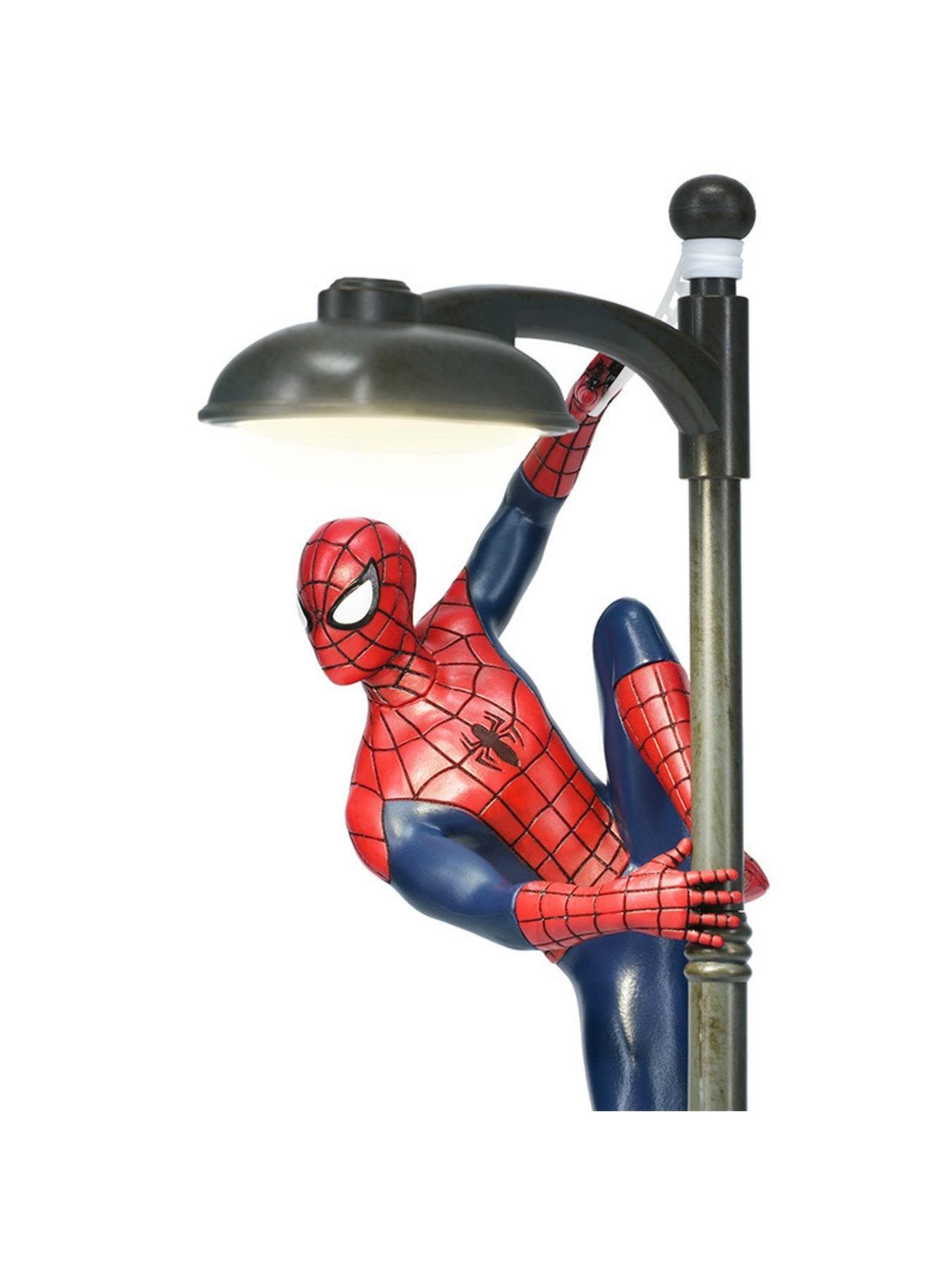 Image 4 of 7 of Spiderman Desk Lamp - Officially Licensed Marvel Light With Built-in Fire Hydrant Dimmer, Usb-powered, Gift For Multiverse Fans