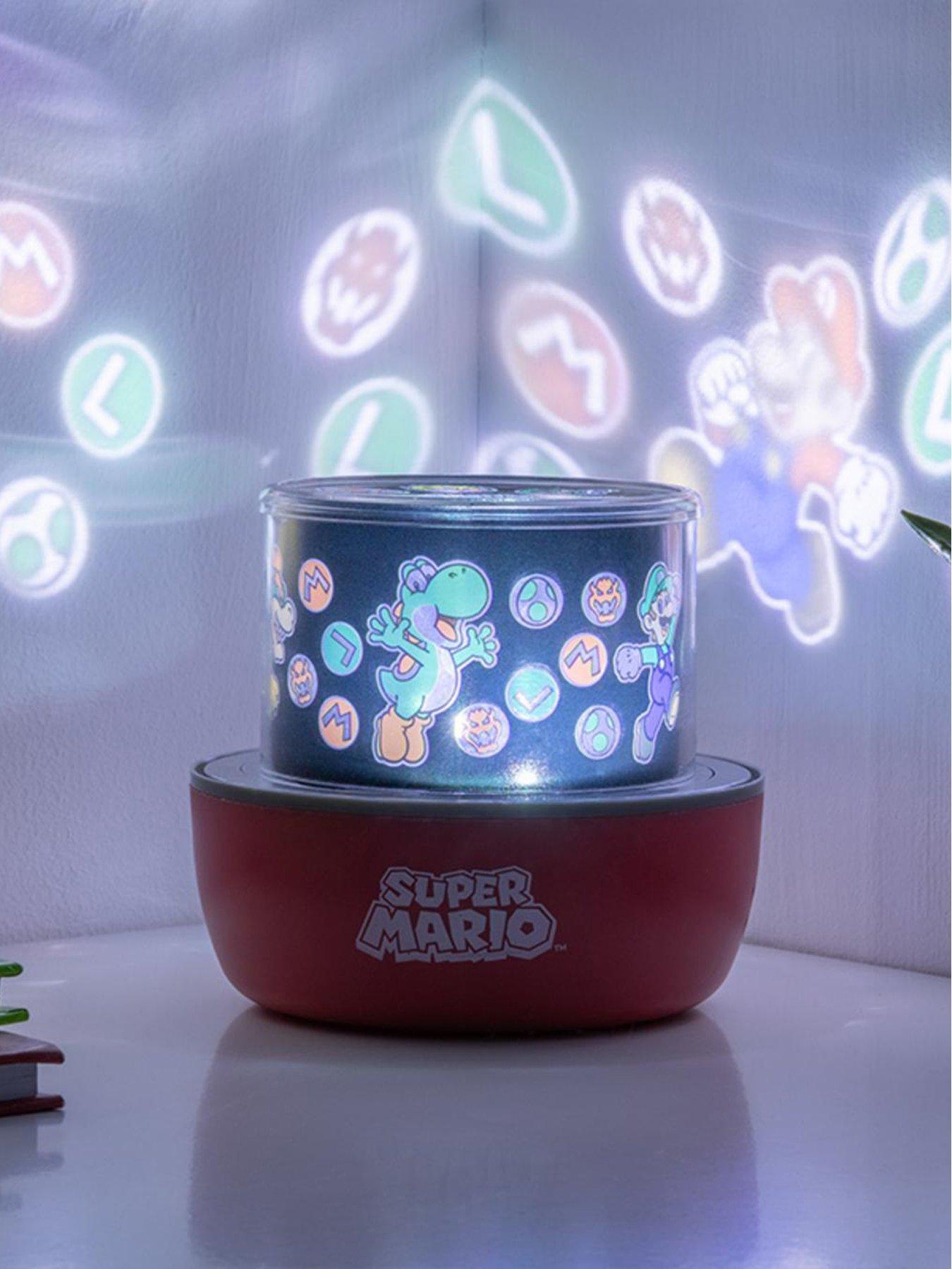 Super Mario Projection Light - Officially Licensed Nintendo Projector Lamp With Interchangeable Scenes And Mood Lighting, 3 Light Modes