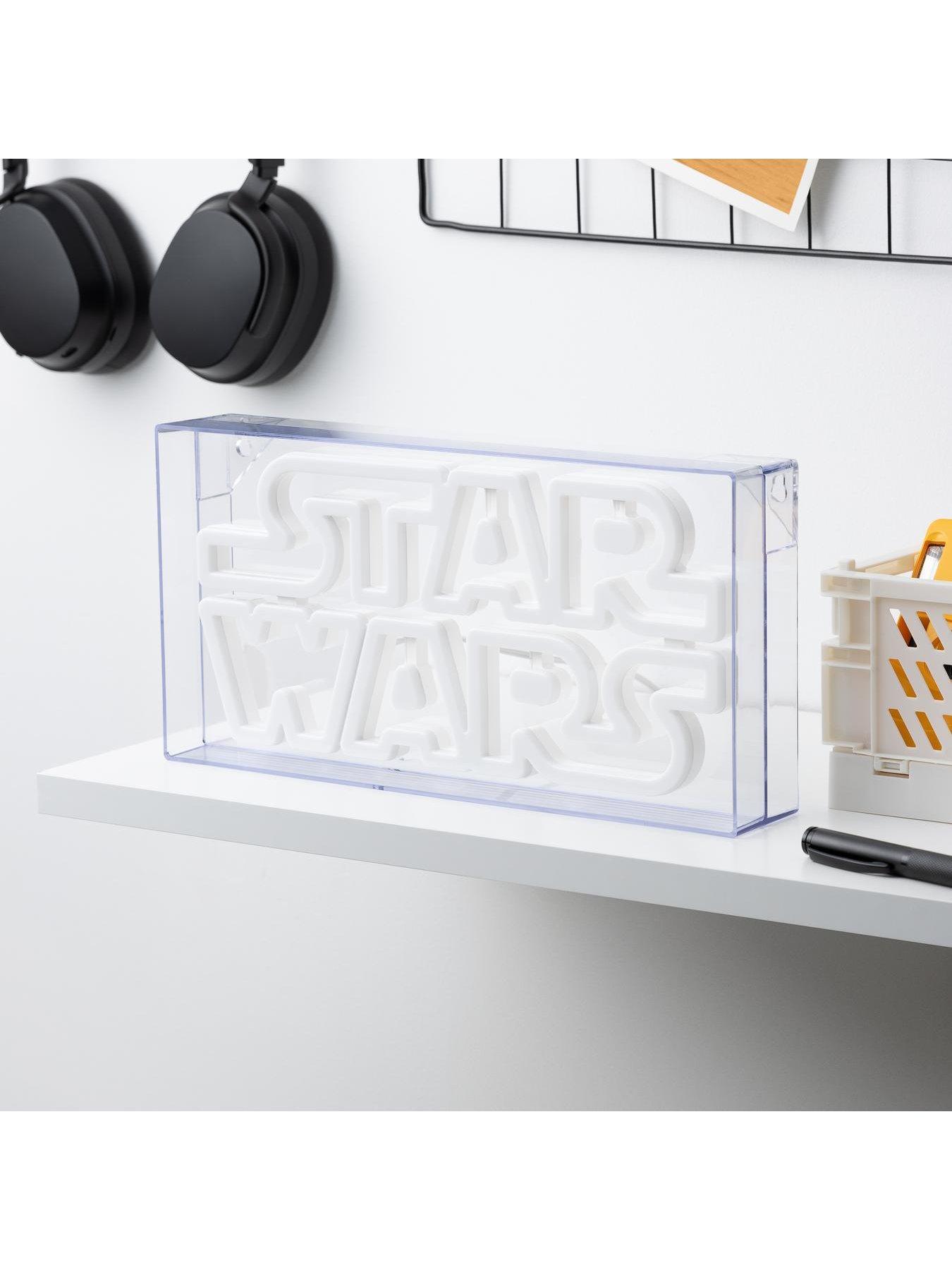  image of star-wars-led-neon-logo-light-officially-licensed-free-standing-or-wall-mountable-light-sign-game-room-accessories-and-film-memorabilia-deacutecor