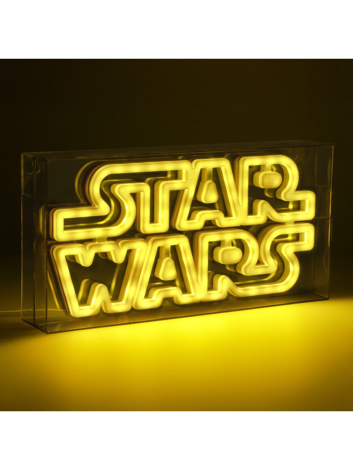  image of star-wars-led-neon-logo-light-officially-licensed-free-standing-or-wall-mountable-light-sign-game-room-accessories-and-film-memorabilia-deacutecor