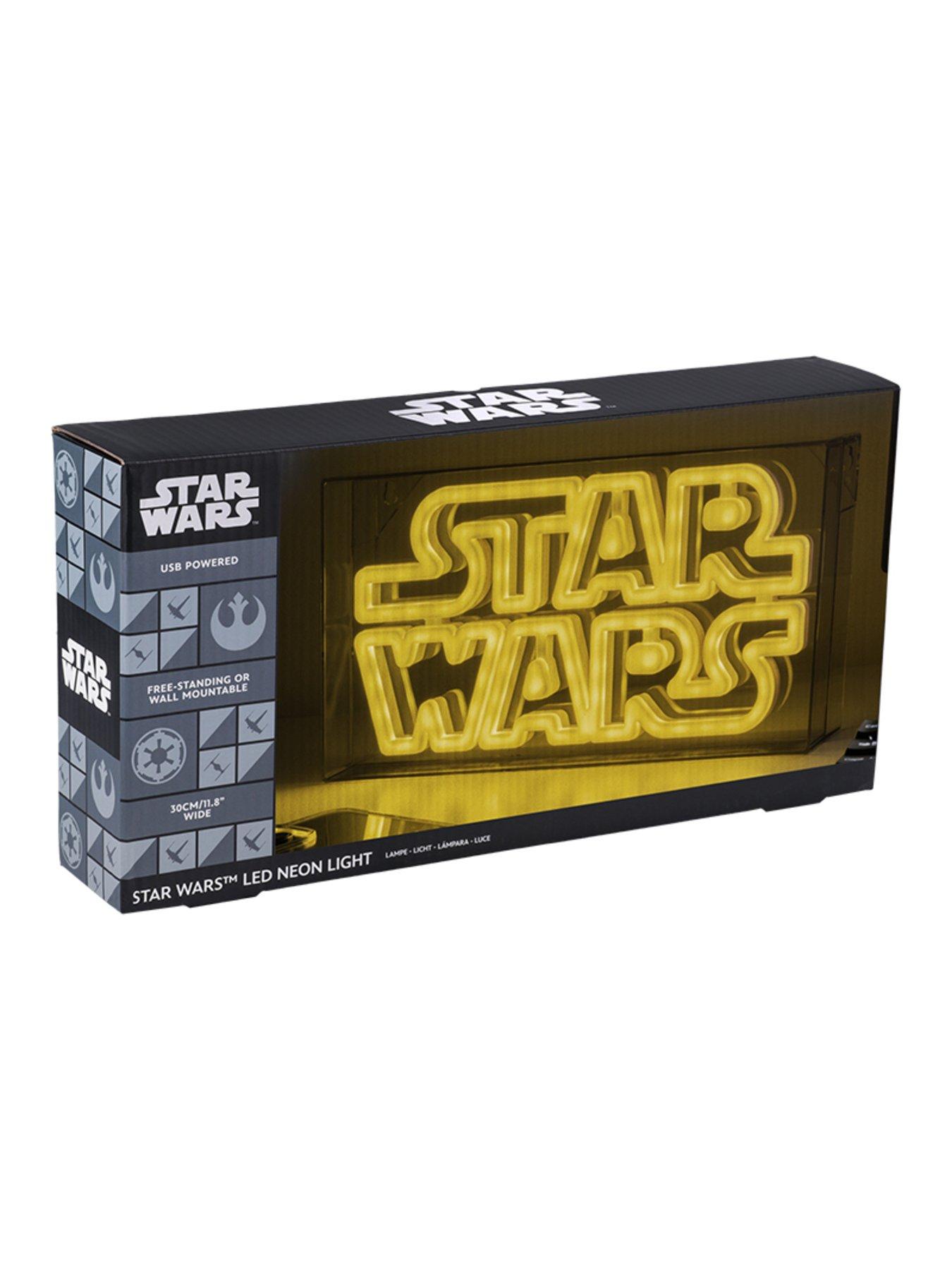  image of star-wars-led-neon-logo-light-officially-licensed-free-standing-or-wall-mountable-light-sign-game-room-accessories-and-film-memorabilia-deacutecor