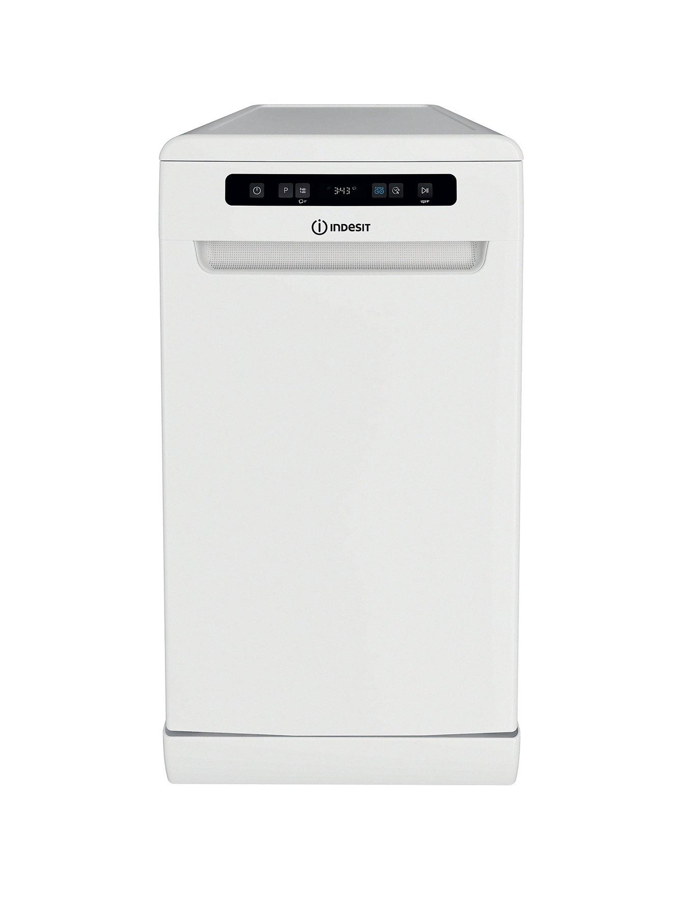 Indesit IN2FD10CS70WUK Push & Go Freestanding Slimline Dishwasher - White