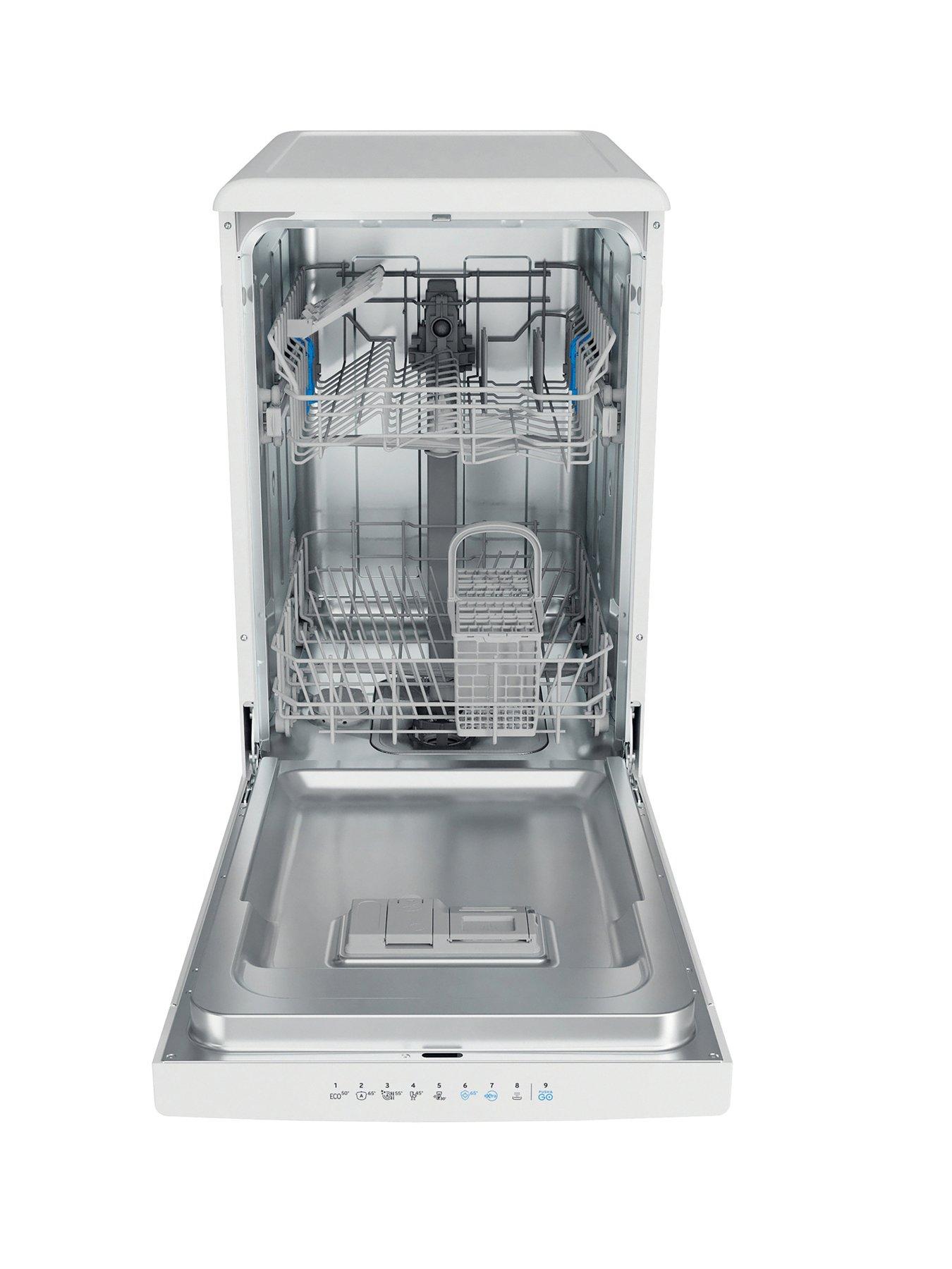  image of indesit-in2fd10cs70wuk-pushampgo-freestanding-slimline-dishwasher-white