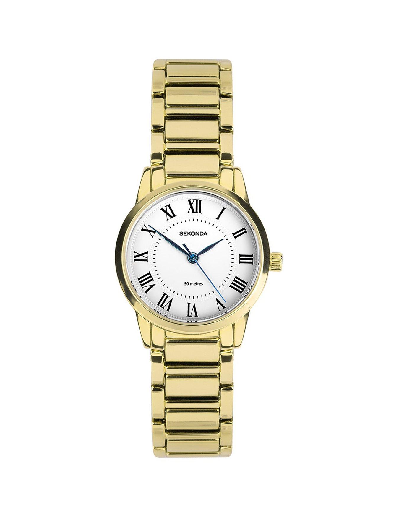 Image 1 of 7 of Sekonda Womens Beaumont Gold Alloy Bracelet with White Dial Analogue Watch