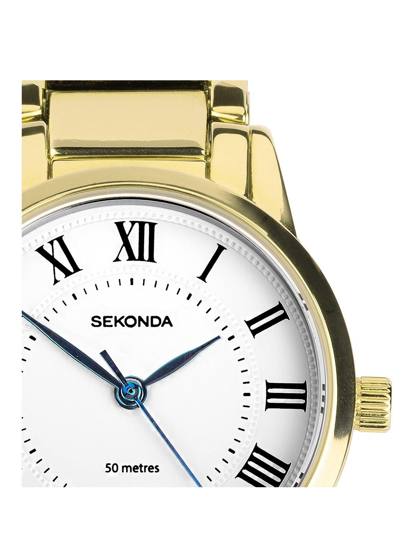 Image 2 of 7 of Sekonda Womens Beaumont Gold Alloy Bracelet with White Dial Analogue Watch