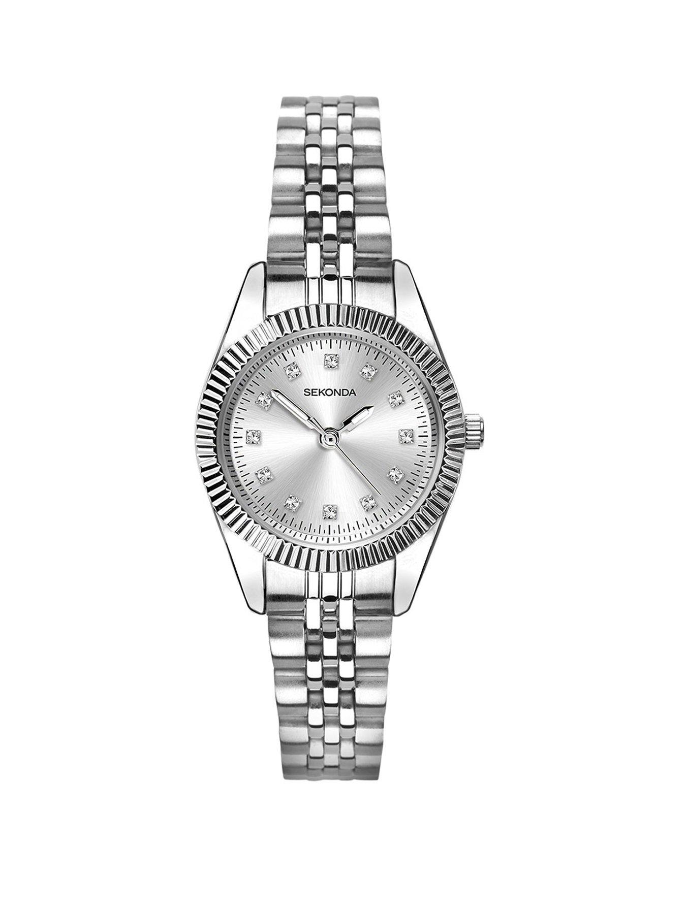 Image 1 of 7 of Sekonda Womens Francis Silver Stainless Steel Bracelet with Silver Dial Analogue Watch