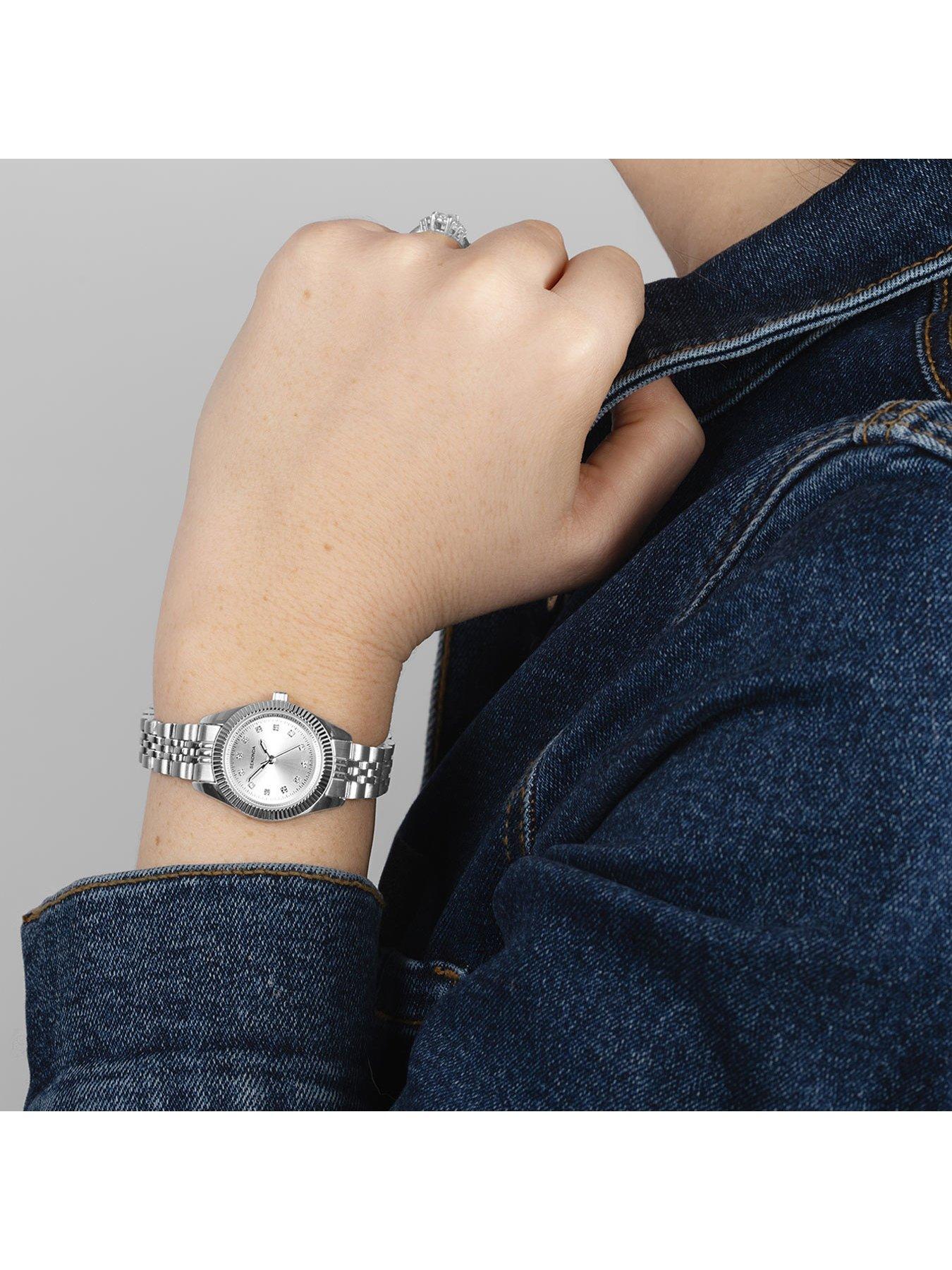 Image 3 of 7 of Sekonda Womens Francis Silver Stainless Steel Bracelet with Silver Dial Analogue Watch