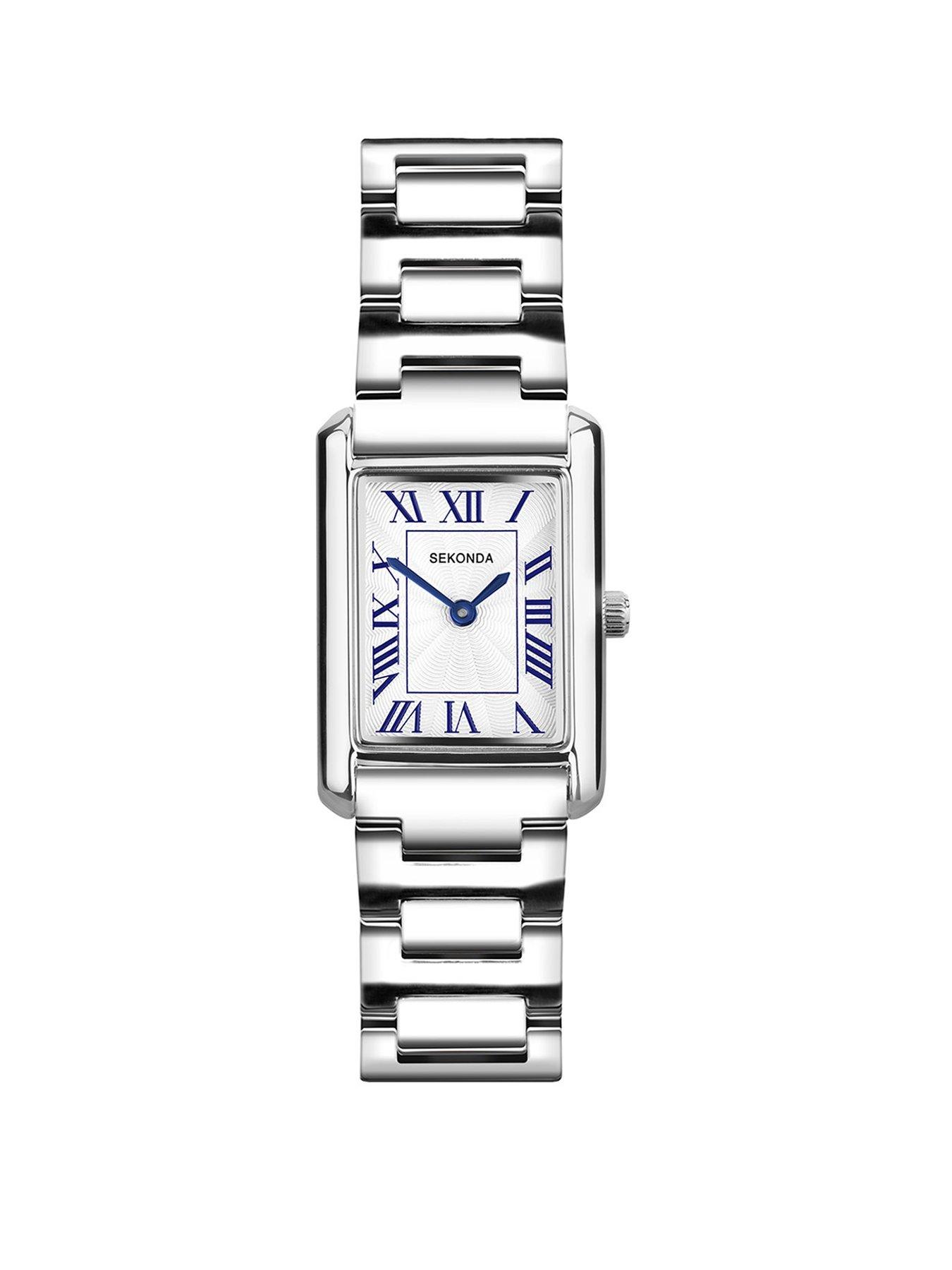  image of sekonda-womens-colette-silver-alloy-bracelet-with-white-dial-analogue-watch