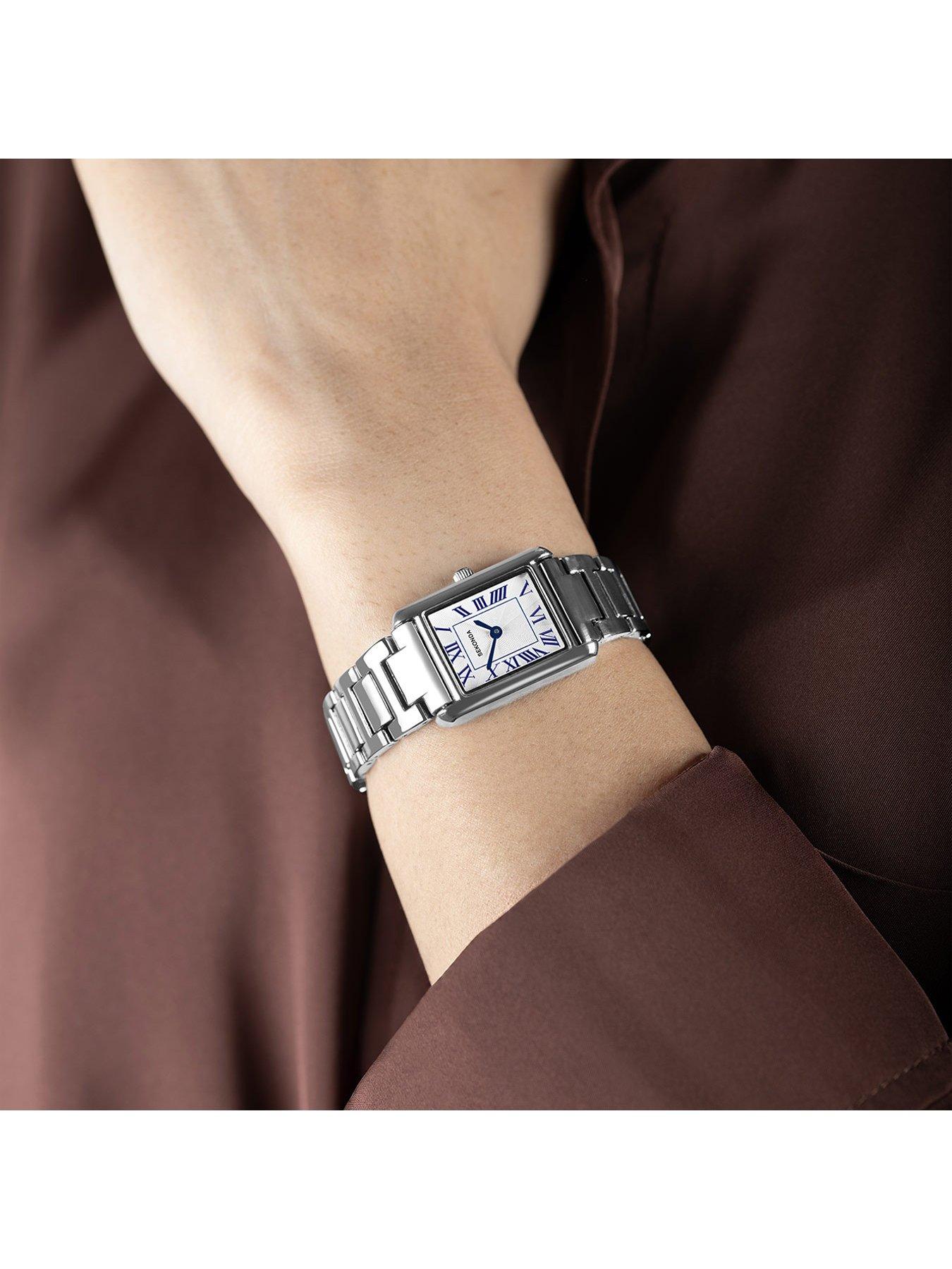  image of sekonda-womens-colette-silver-alloy-bracelet-with-white-dial-analogue-watch