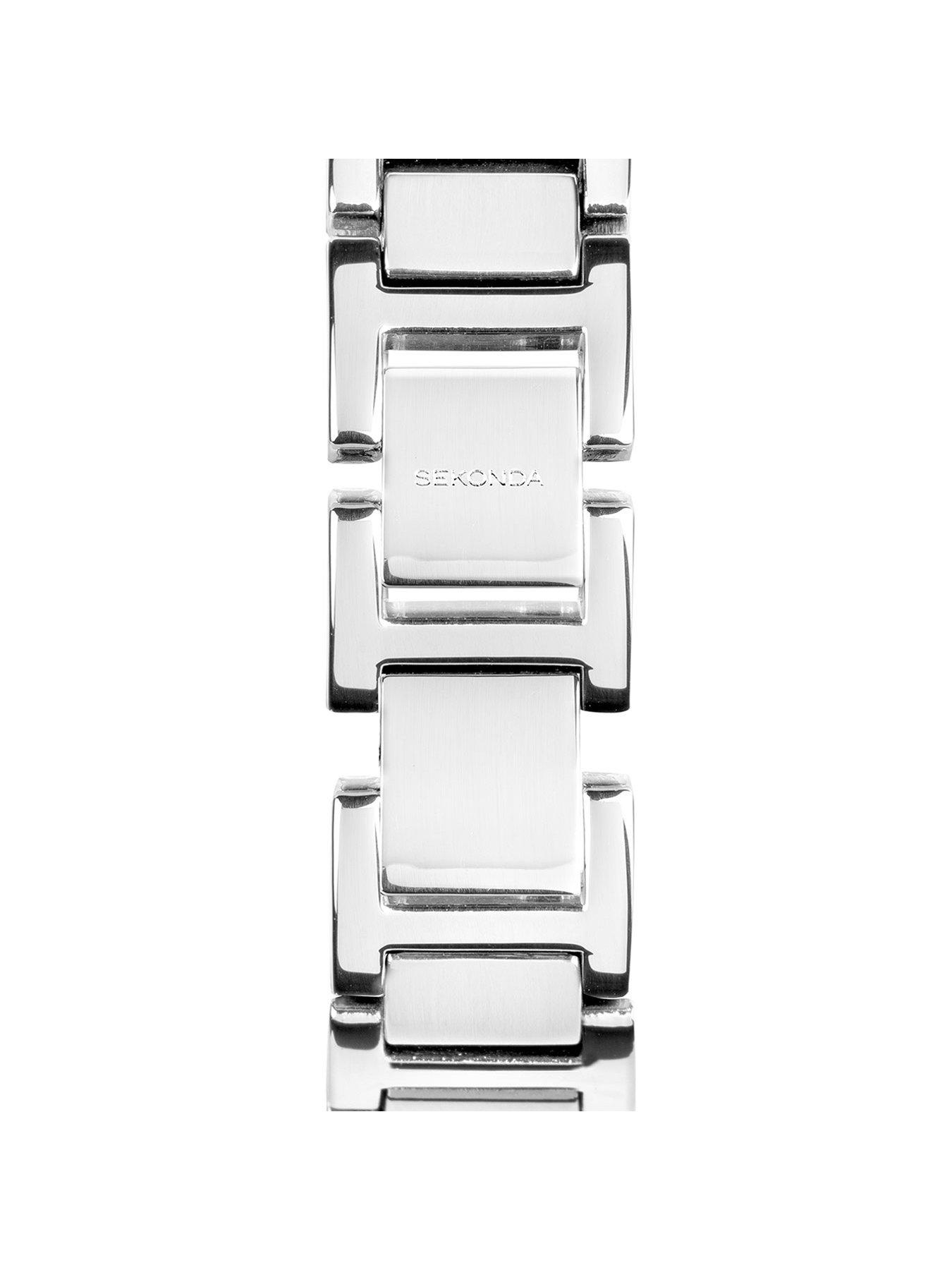  image of sekonda-womens-colette-silver-alloy-bracelet-with-white-dial-analogue-watch