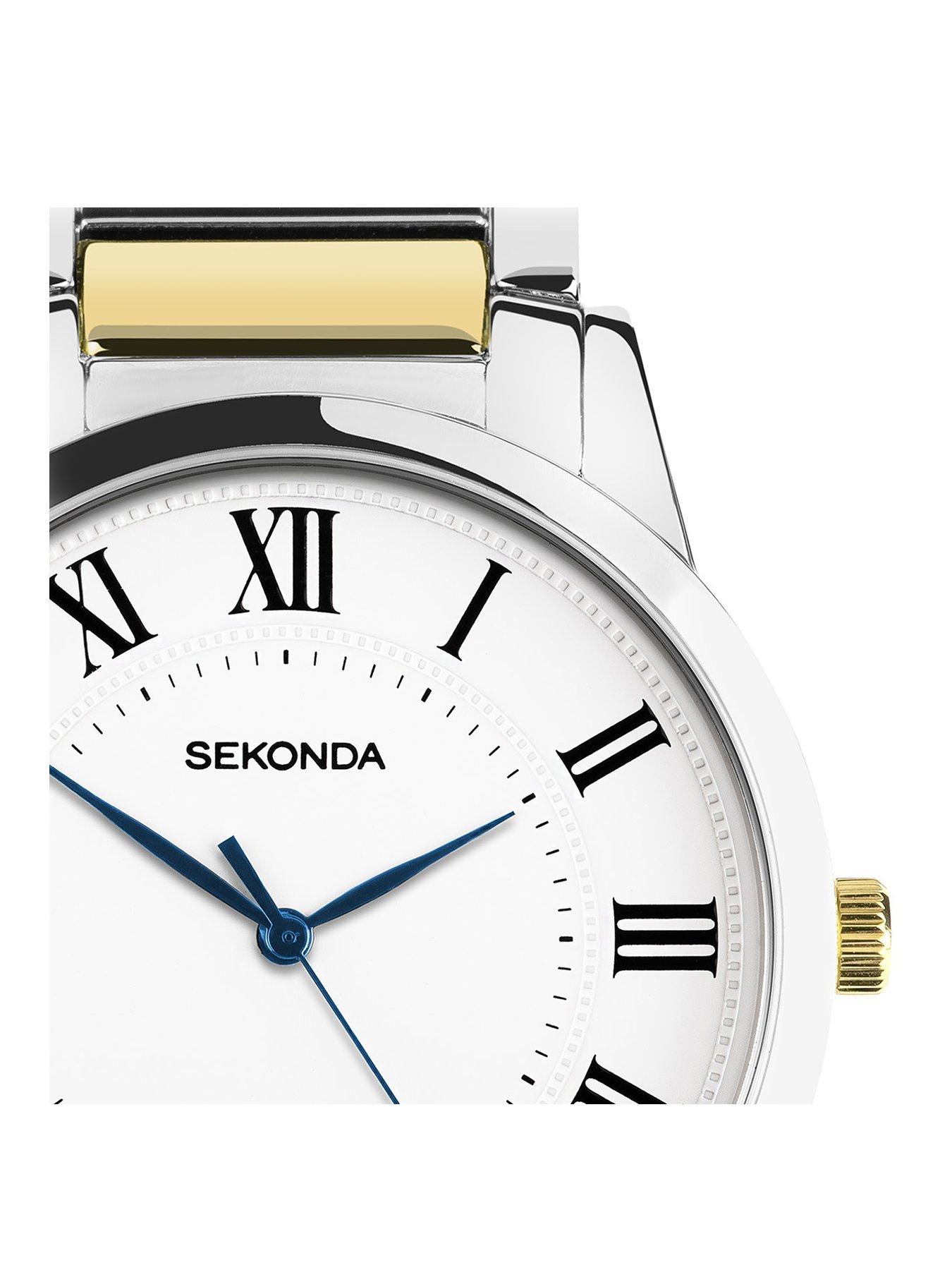 Image 2 of 7 of Sekonda Mens Beaumont Two Tone Alloy Bracelet with White Dial Analogue Watch