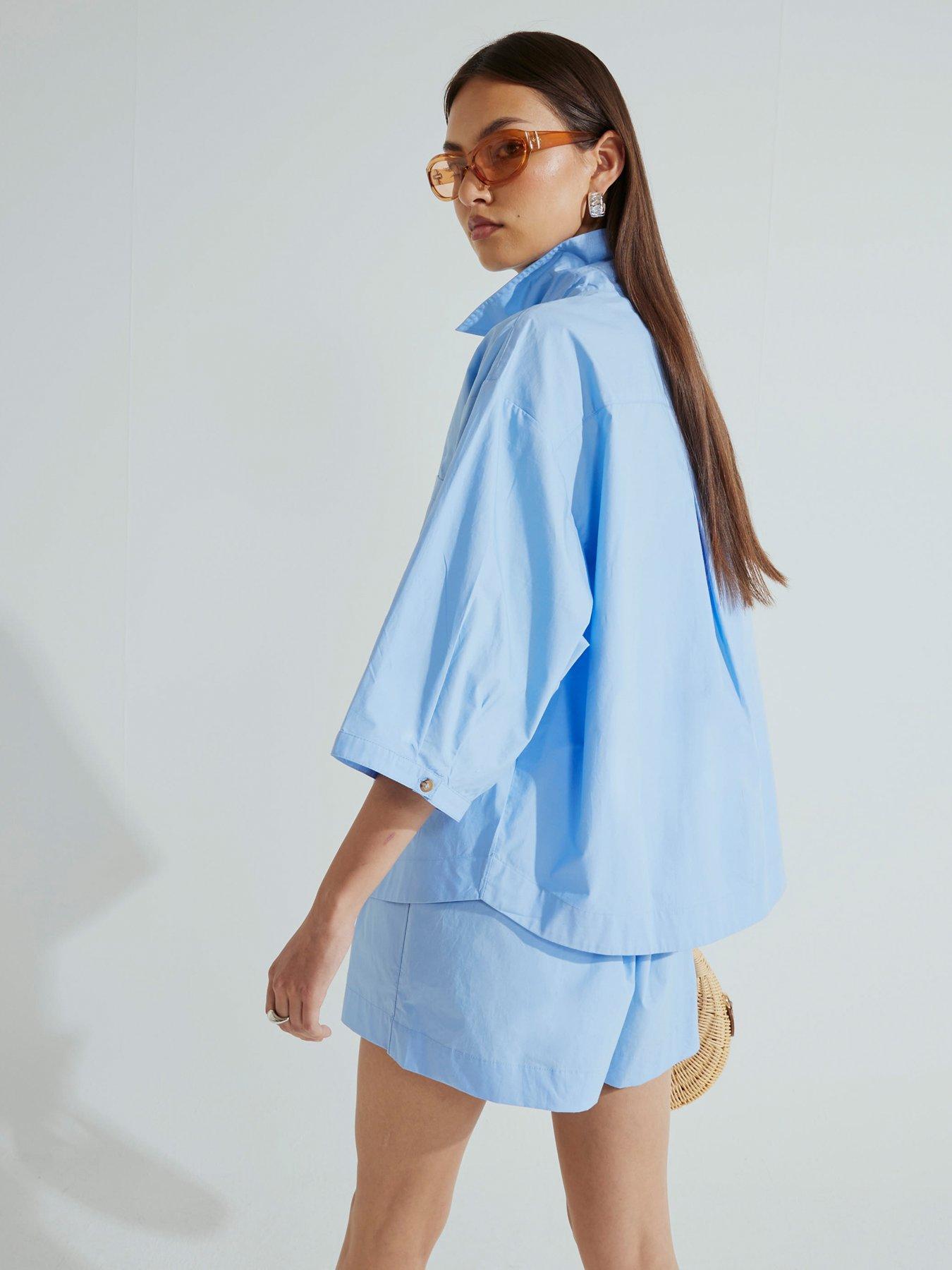 Image 2 of 4 of River Island Short Sleeve Shirt - Blue