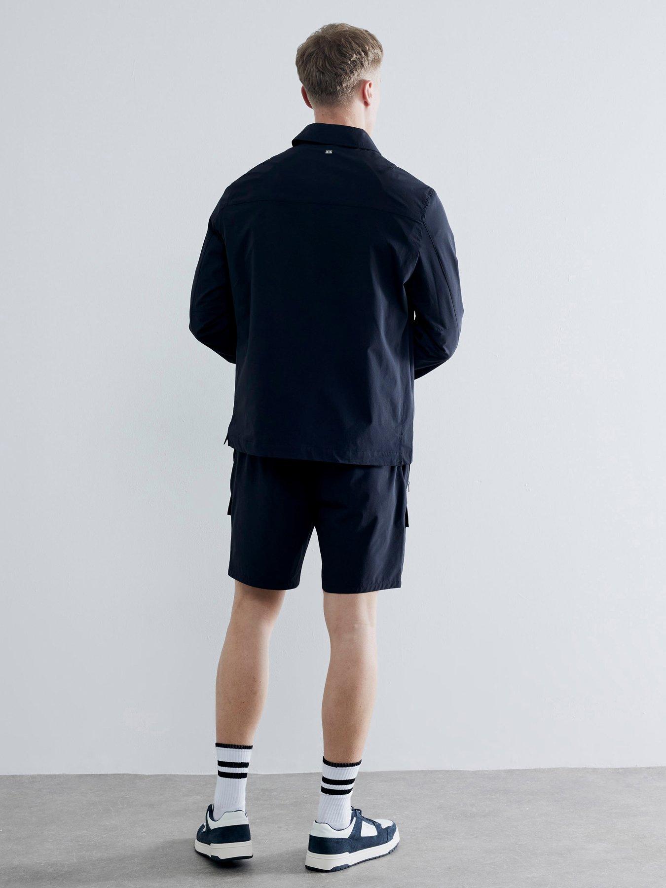  image of river-island-mayer-stretch-cargo-shorts-black
