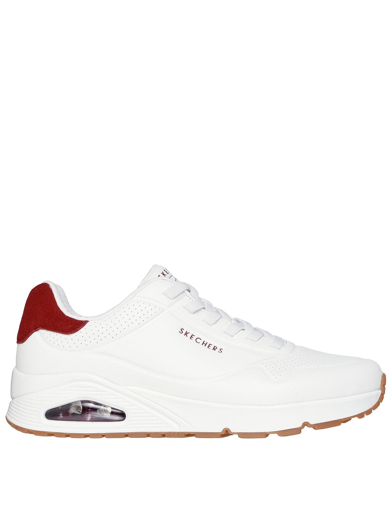 front image of skechers-uno-bungee-lace-trainers--white