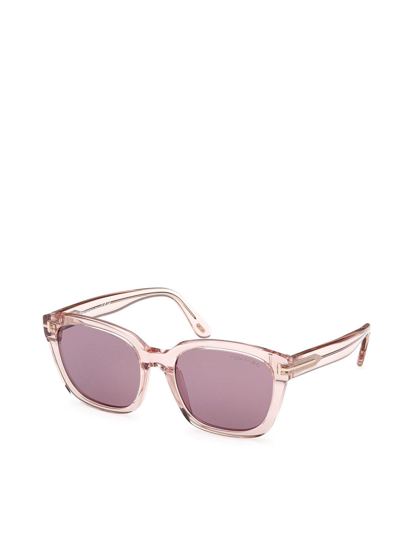 Tom Ford Haylay Square Acetate Sunglasses - Pink