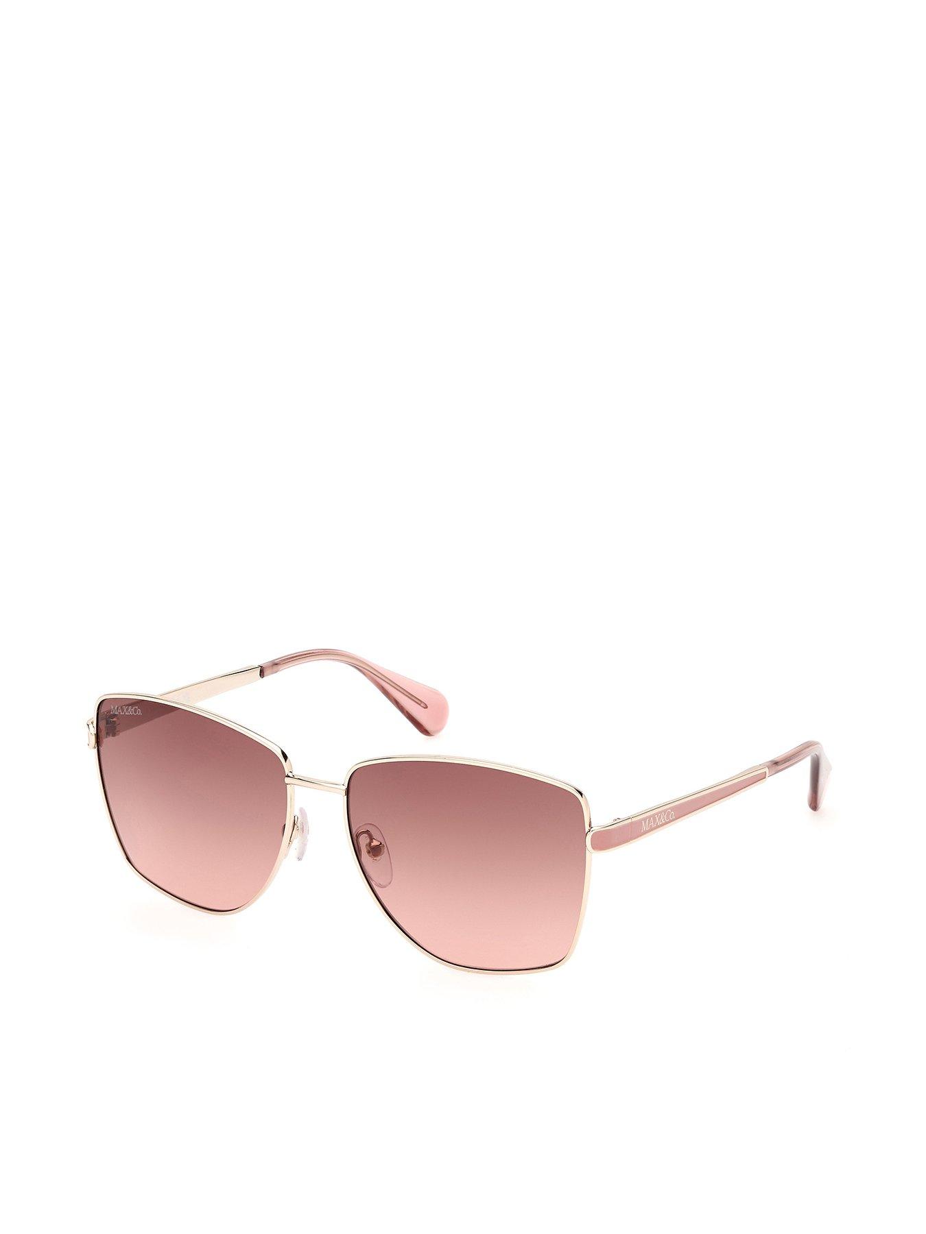 Max&Co Mo0104 Rectangular Metal Sunglasses - Gold