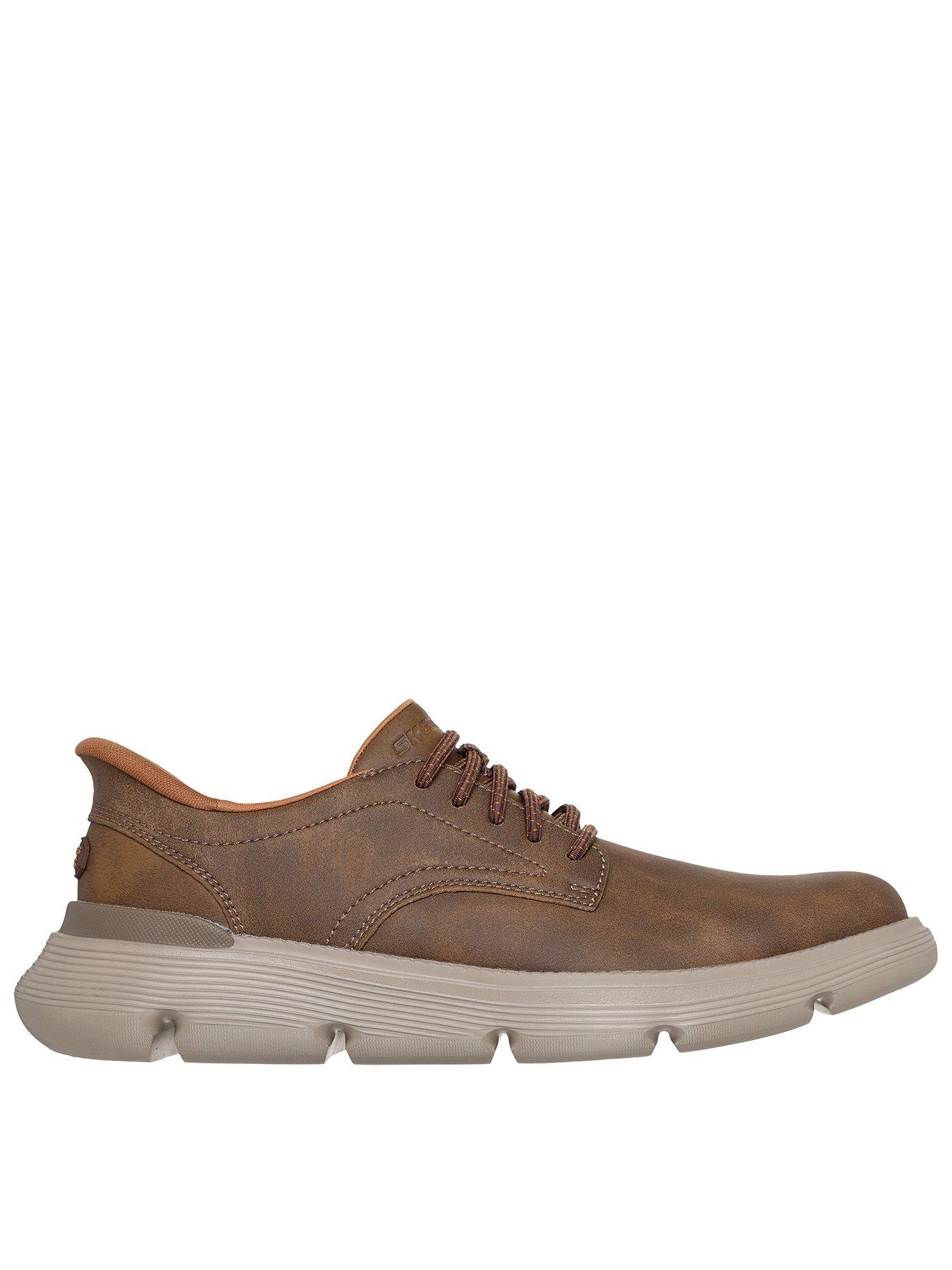 Image 1 of 5 of Skechers Garza Duran Slip- Ins Bungee Lace Up Shoes- Light Khaki