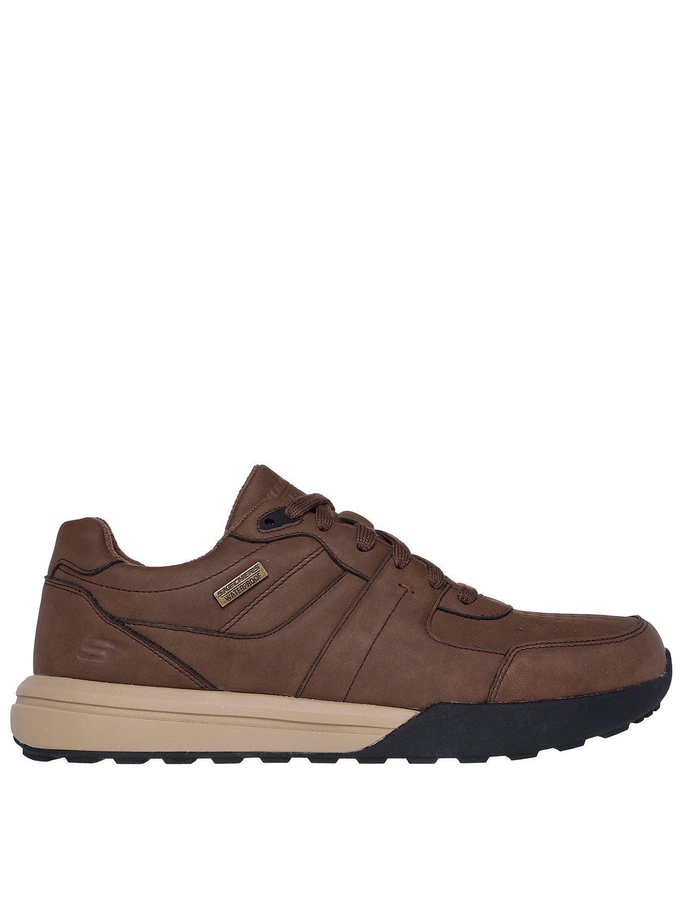 Skechers Netson- Gander Waterproof Lace Up Trainers-brown