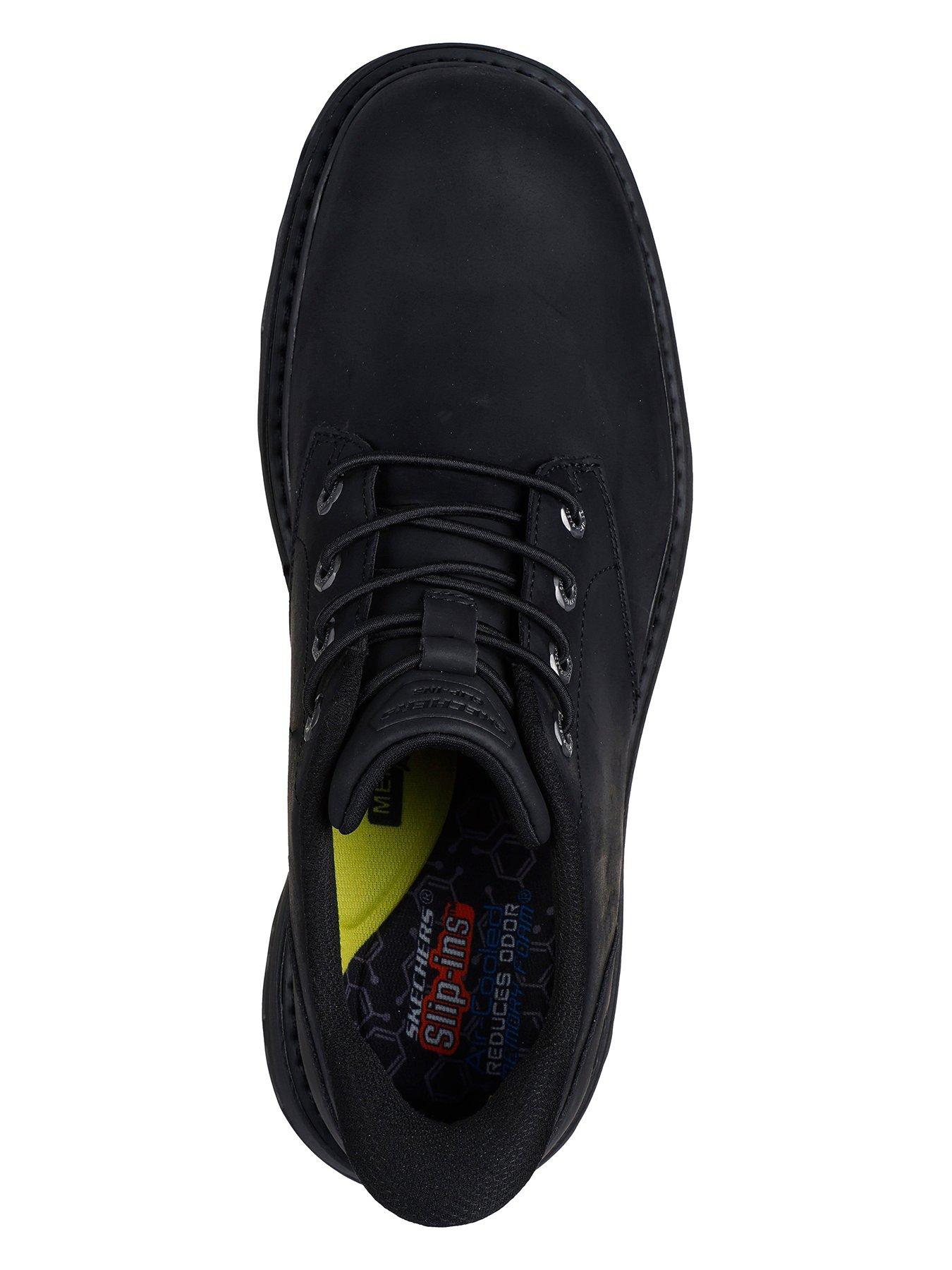  image of skechers-lockett--gustav-slip--ins-bungee-lace-up-shoe-black