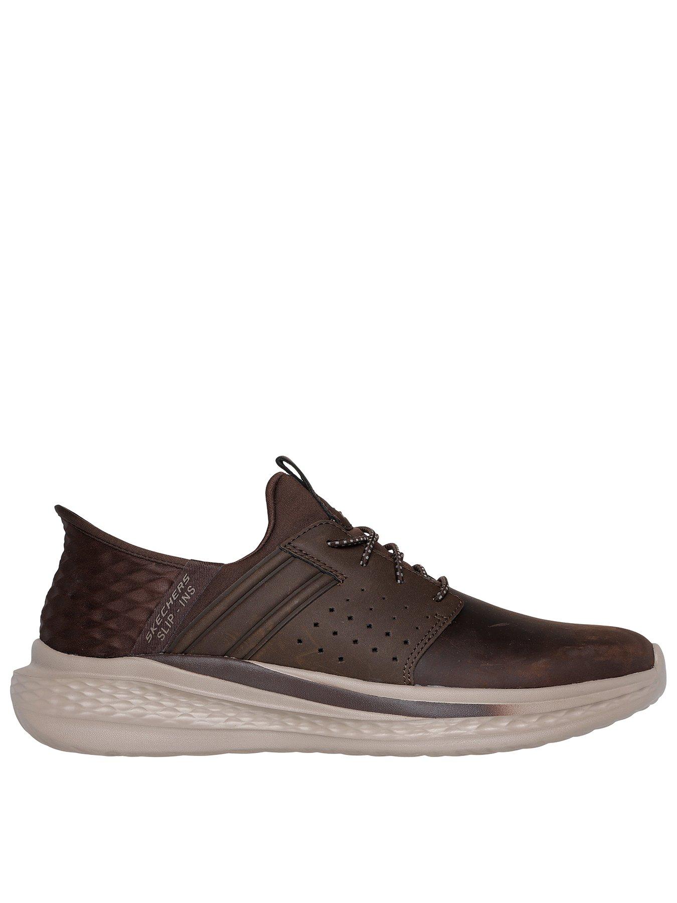 Skechers Slip-ins Slade Bungee Lace Up Shoes-brown