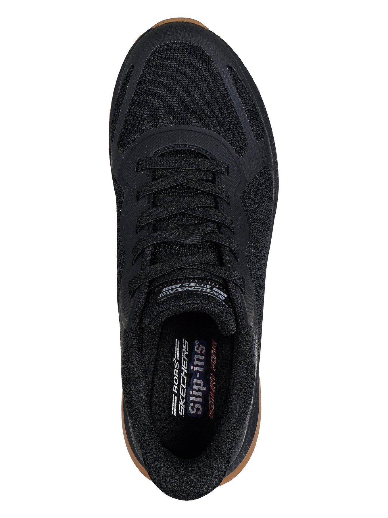 Image 3 of 5 of Skechers Bobs Squad 4 Slip- Ins Lace Up Trainers-black
