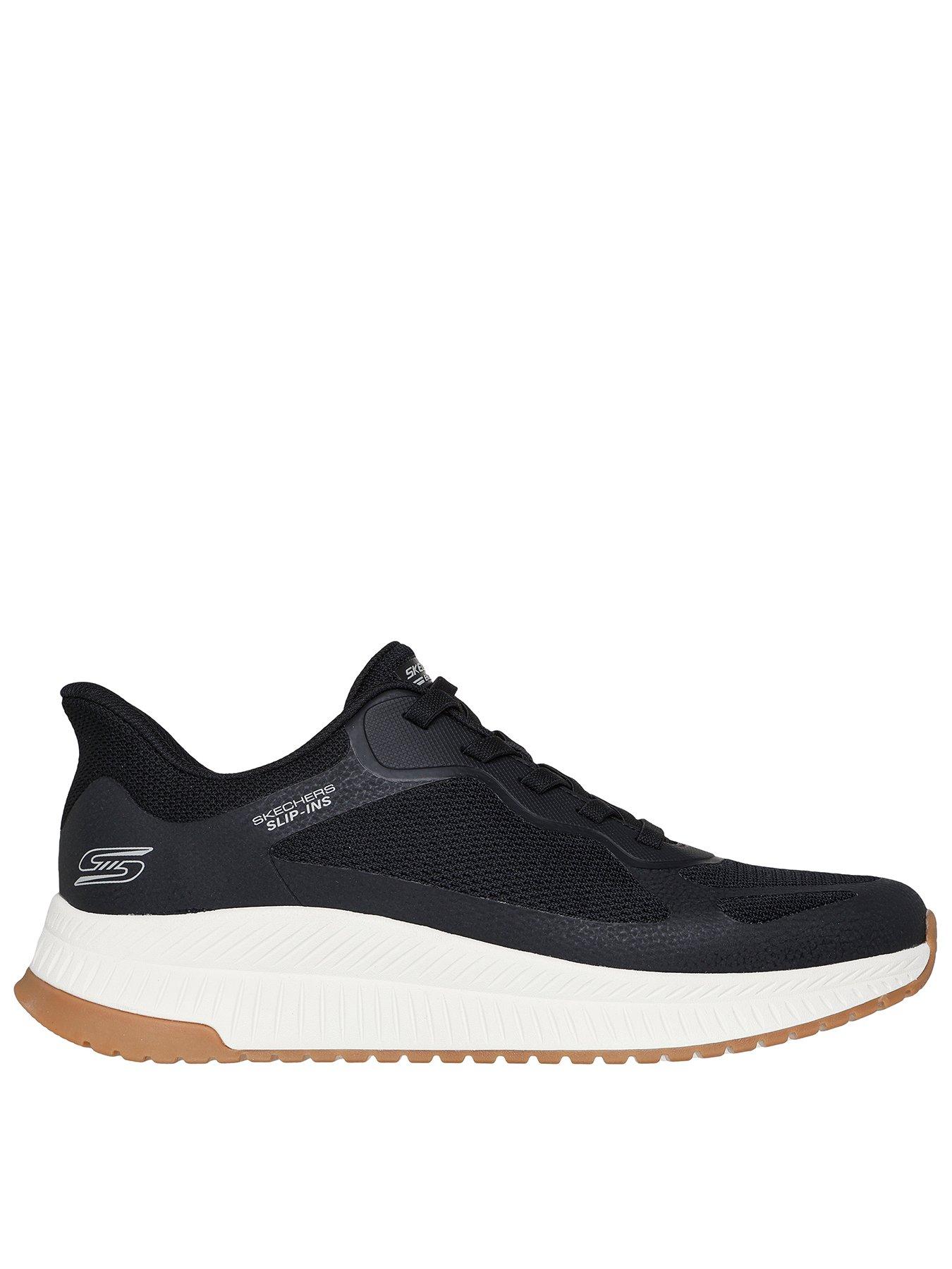 Skechers Bobs Squad 4 Slip- Ins Lace Up Trainers-black