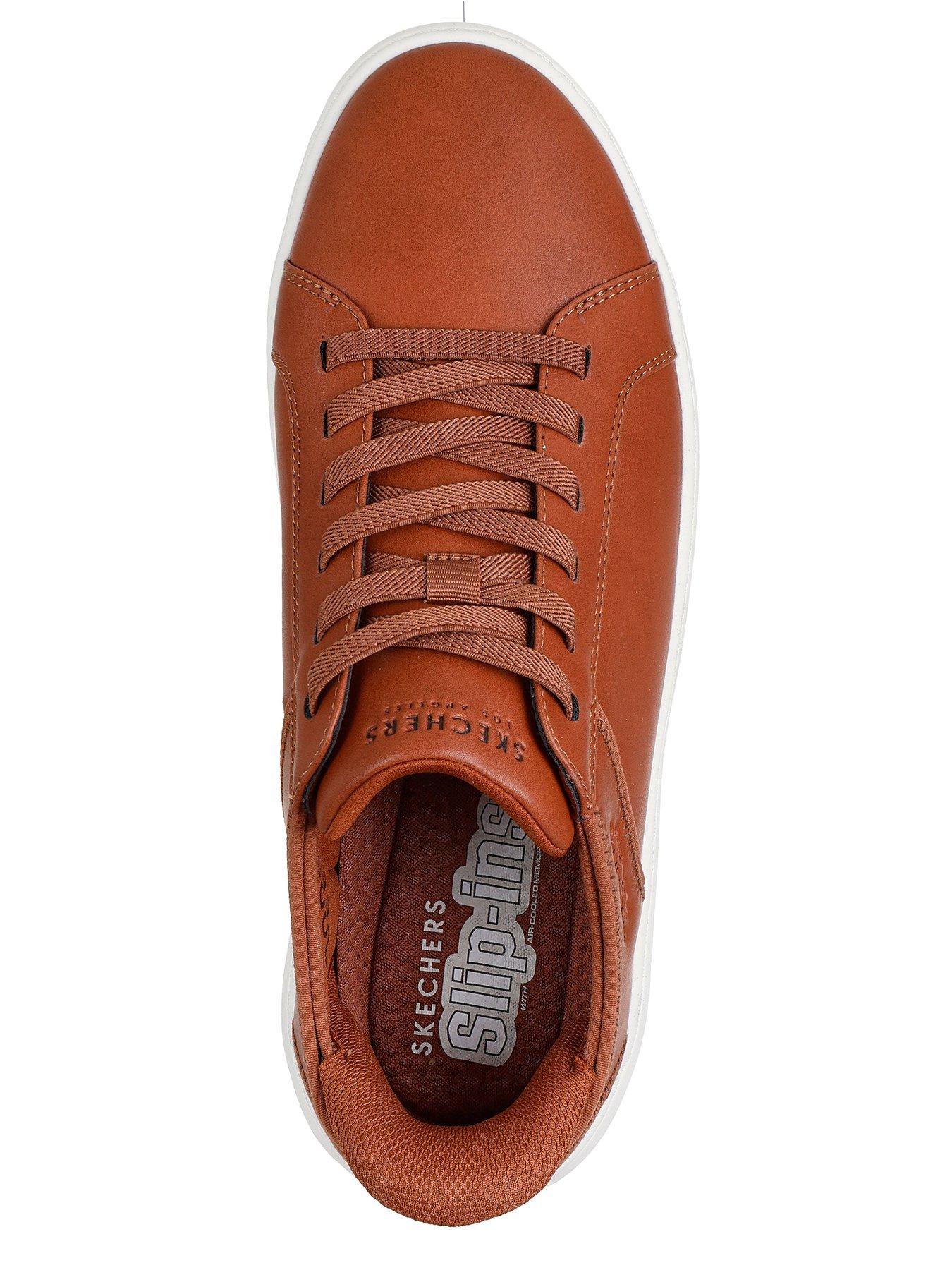  image of skechers-court-break-slip-ins-suit-trainers--beige