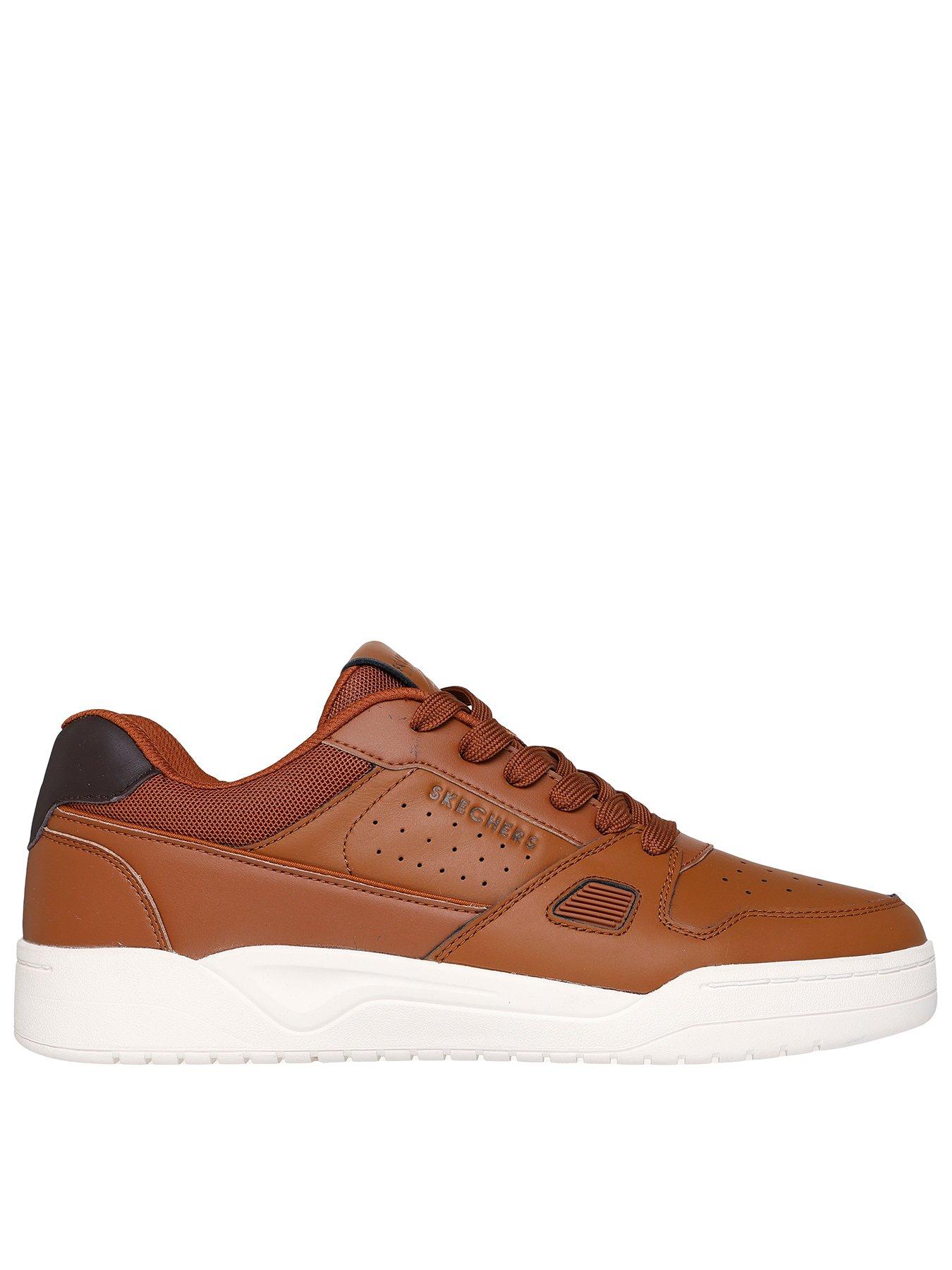 Image 1 of 5 of Skechers Koopa Leather Trainers- Brown