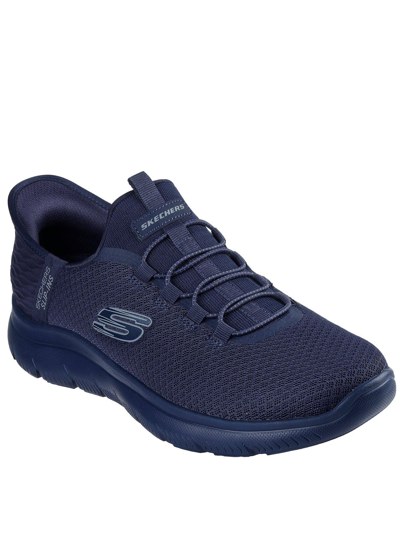 stillFront image of skechers-summit-slip--ins-with-memory-foam-trainers-navy