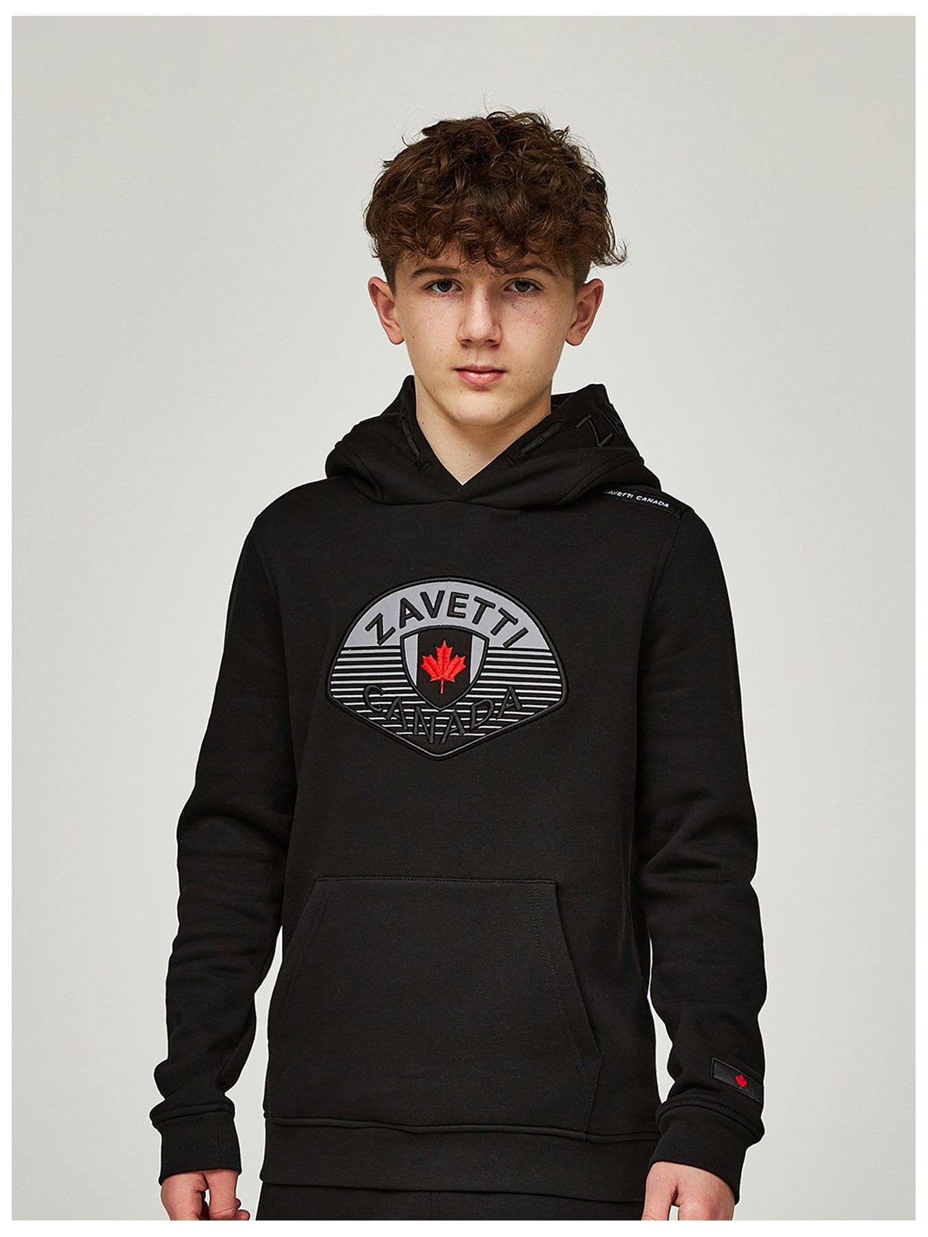 zavetti-canada-junior-boys-botticini-reflective-overhead-hoodie-black