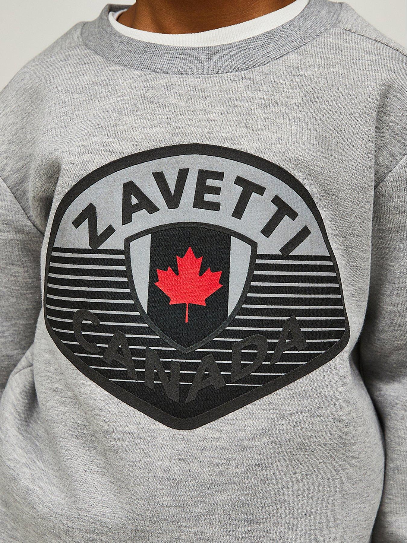  image of zavetti-canada-younger-boys-botticini-reflective-sweatshirt-and-jogger-set-grey