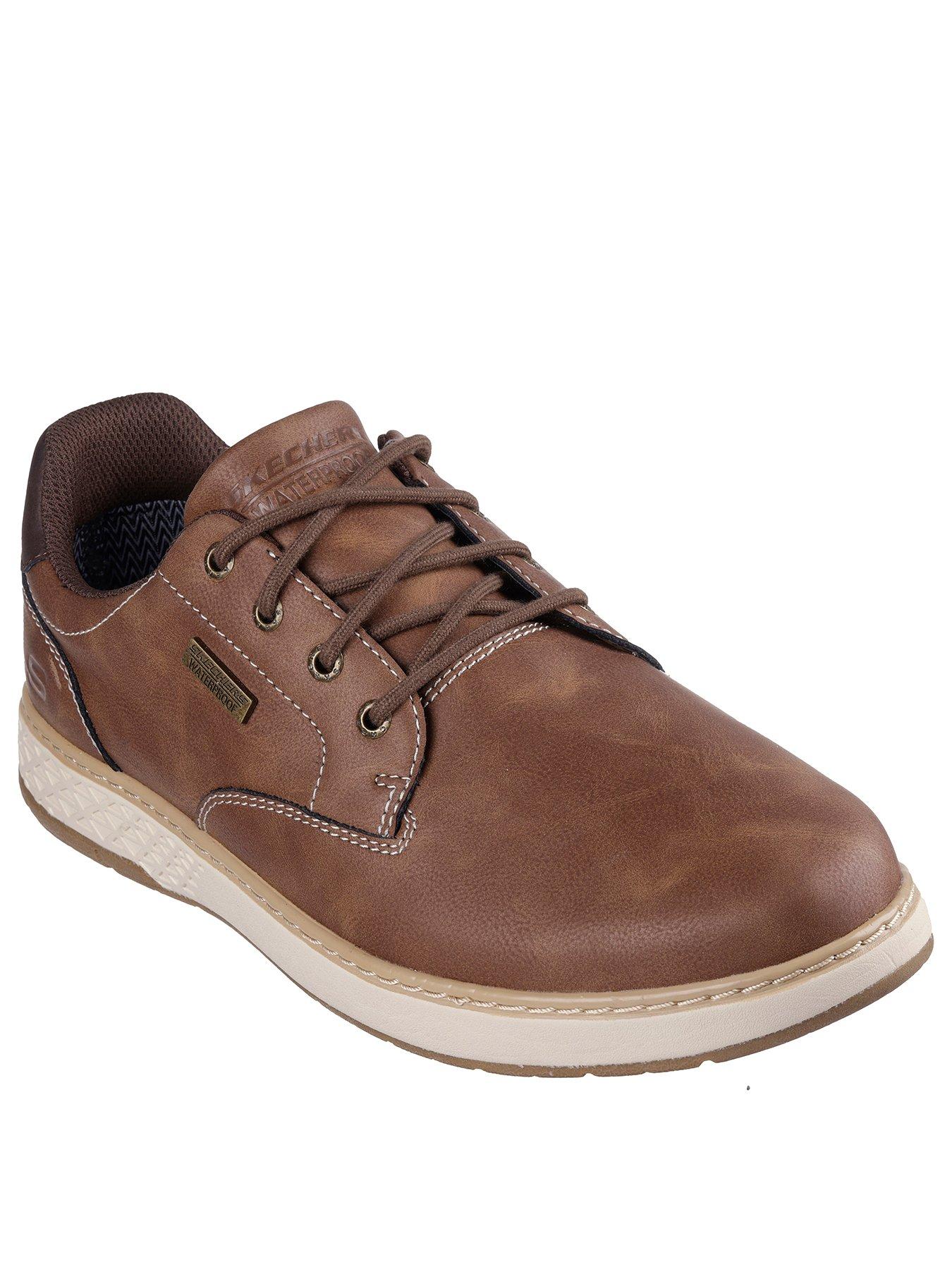  image of skechers-garlan--nbsppryor-waterproof-lace-up-shoesnbsp--brown