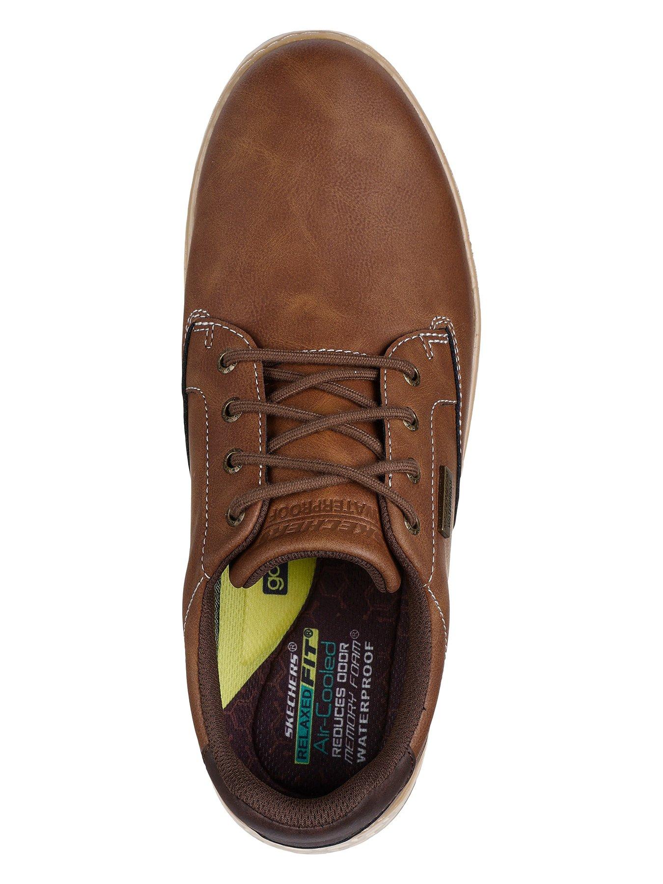  image of skechers-garlan--nbsppryor-waterproof-lace-up-shoesnbsp--brown