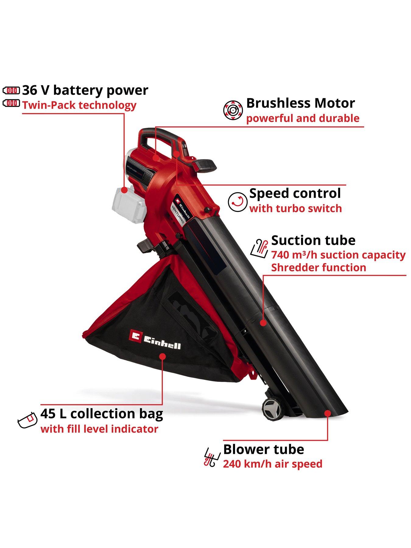  image of einhell-garden-expert-cordless-leaf-blower-vac-venturro-36v-body-only