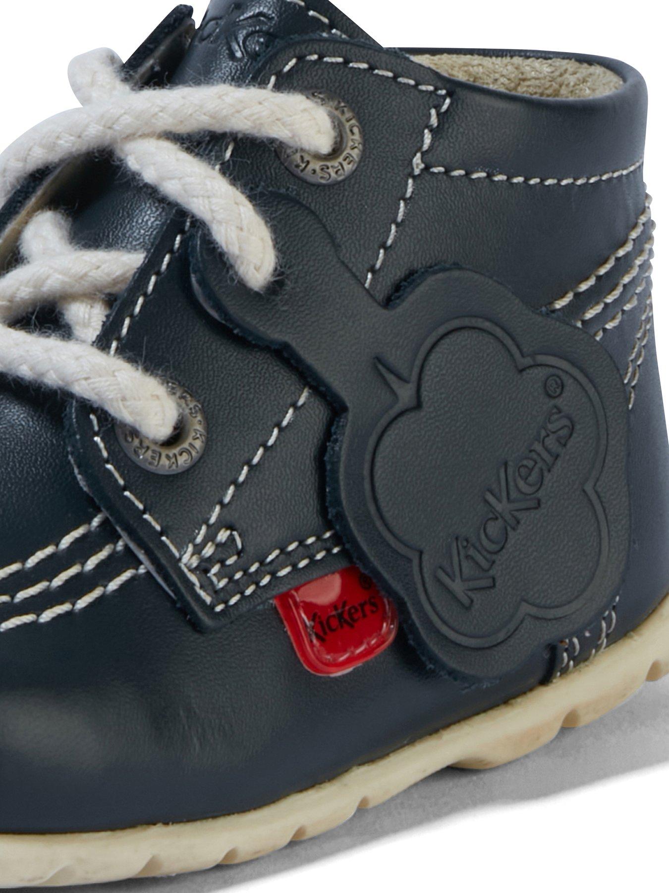 Image 6 of 6 of Kickers Kick Hi Baby Leather Boots -&nbsp;Navy