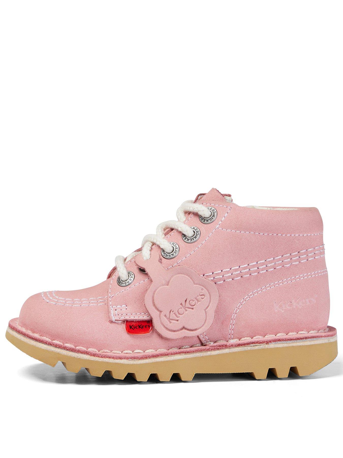 undefined Toddler Kick Hi Zip Nubuck Shoes - Pink